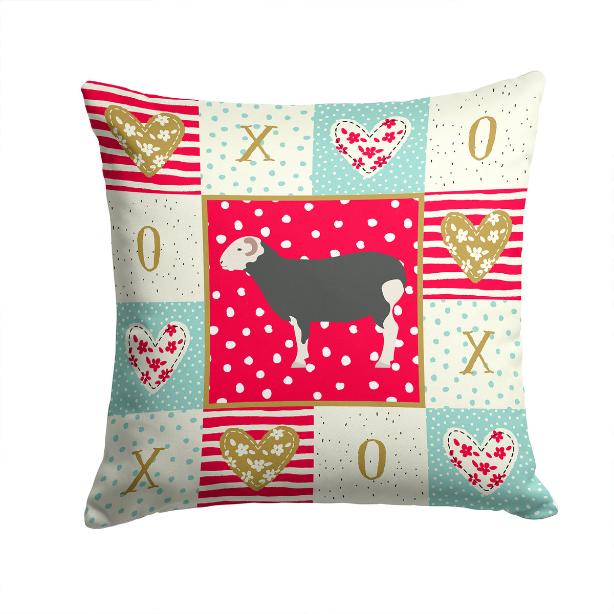 Herwick Sheep Love Fabric Decorative Pillow CK5397PW1414 - the-store.com