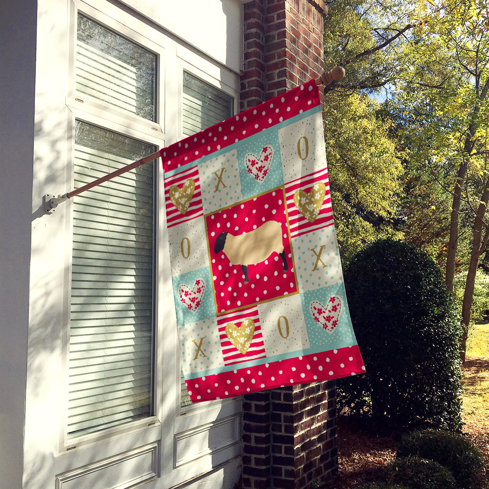 Suffolk Sheep Love Flag Canvas House Size CK5399CHF  the-store.com.