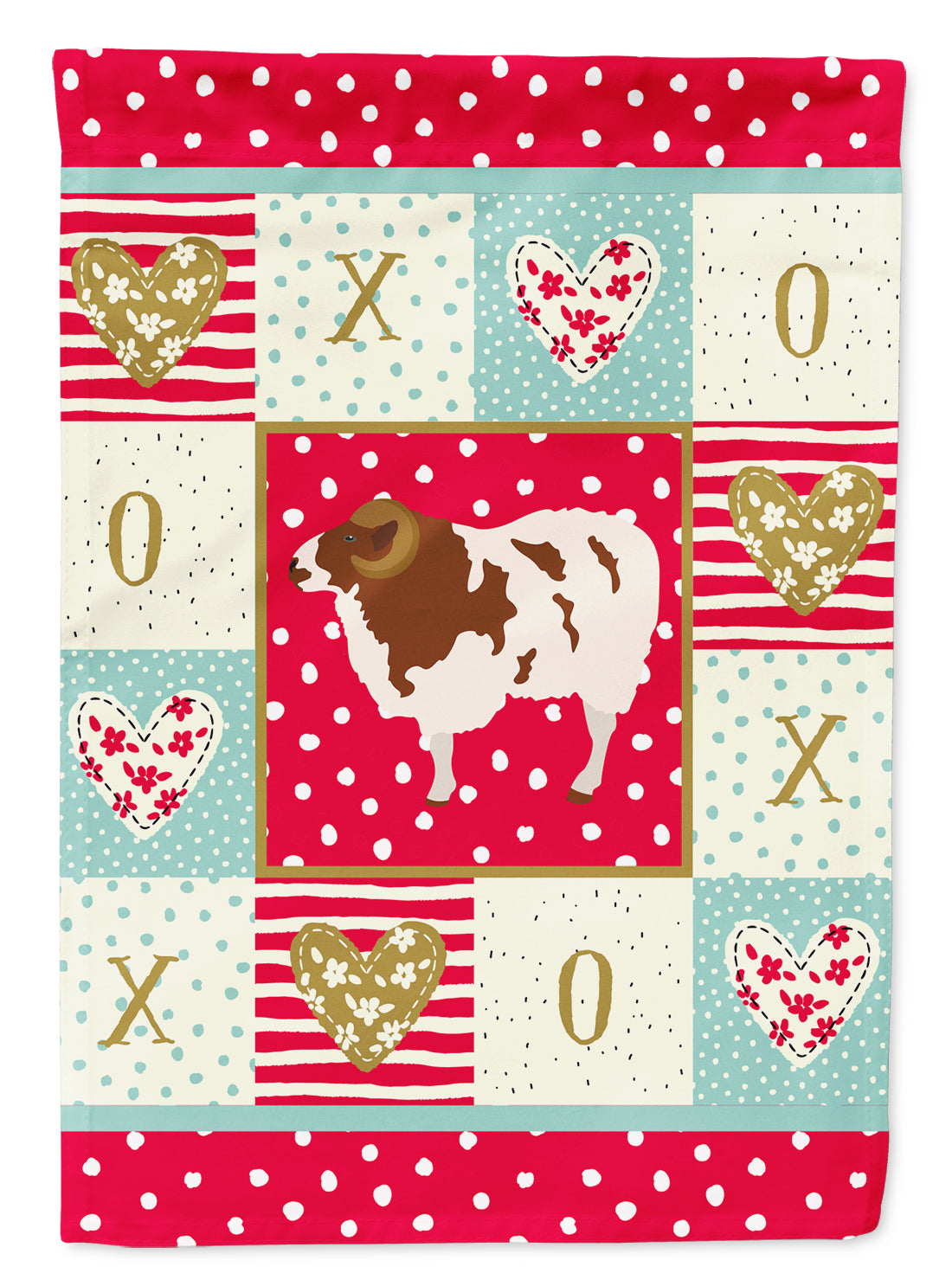 Jacob Sheep Love Flag Canvas House Size CK5402CHF  the-store.com.