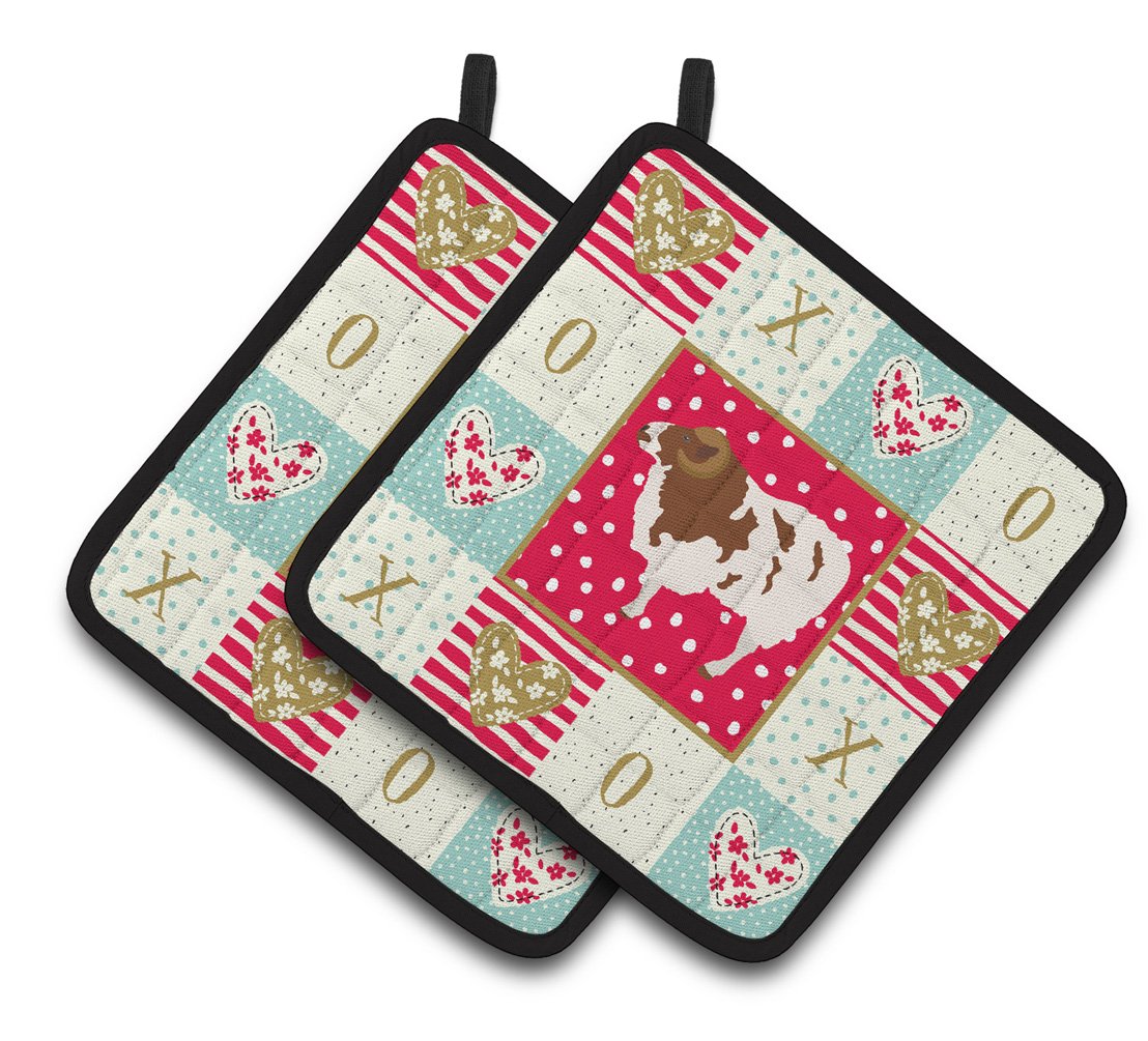 Jacob Sheep Love Pair of Pot Holders CK5402PTHD by Caroline&#39;s Treasures