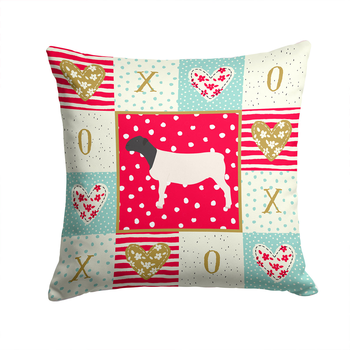 Dorper Sheep Love Fabric Decorative Pillow CK5405PW1414 - the-store.com