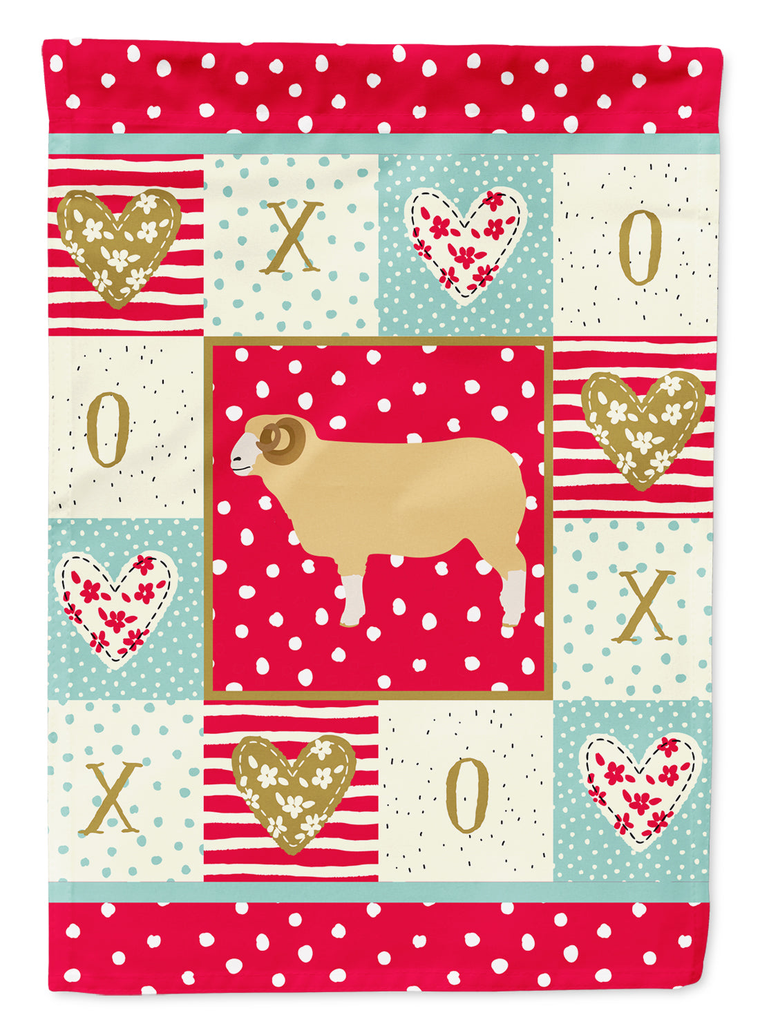 Horned Dorset Sheep Love Flag Garden Size CK5407GF  the-store.com.