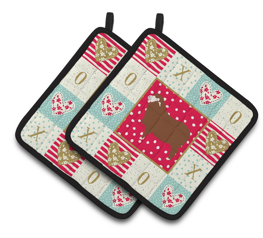 Merino Sheep Love Pair of Pot Holders CK5408PTHD by Caroline's Treasures