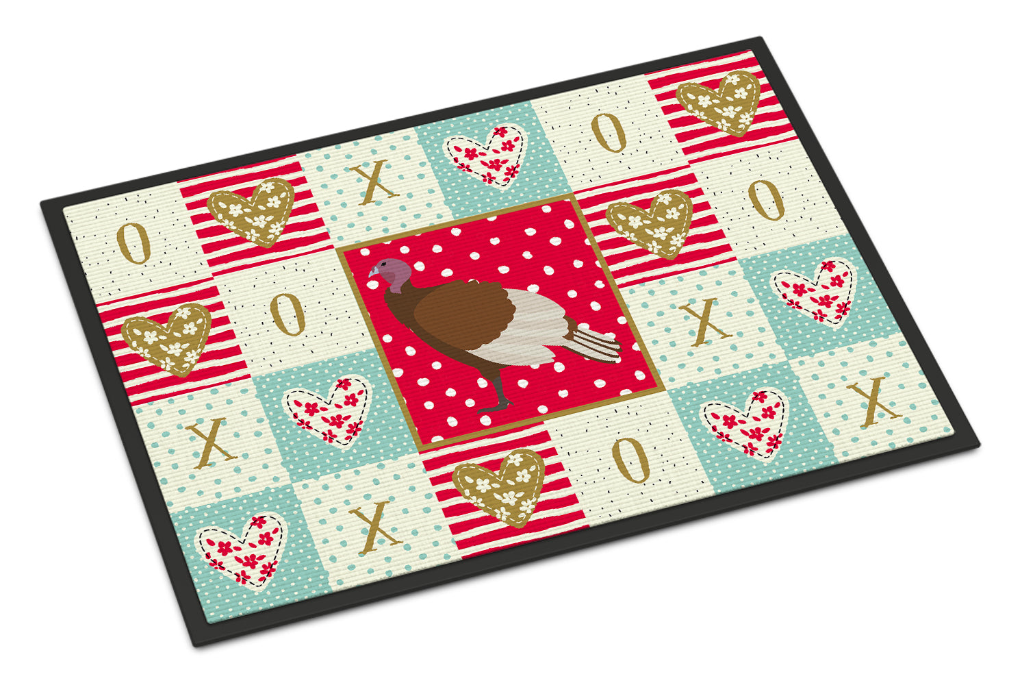 Bourbon Red Turkey Hen Love Indoor or Outdoor Mat 18x27 CK5409MAT - the-store.com