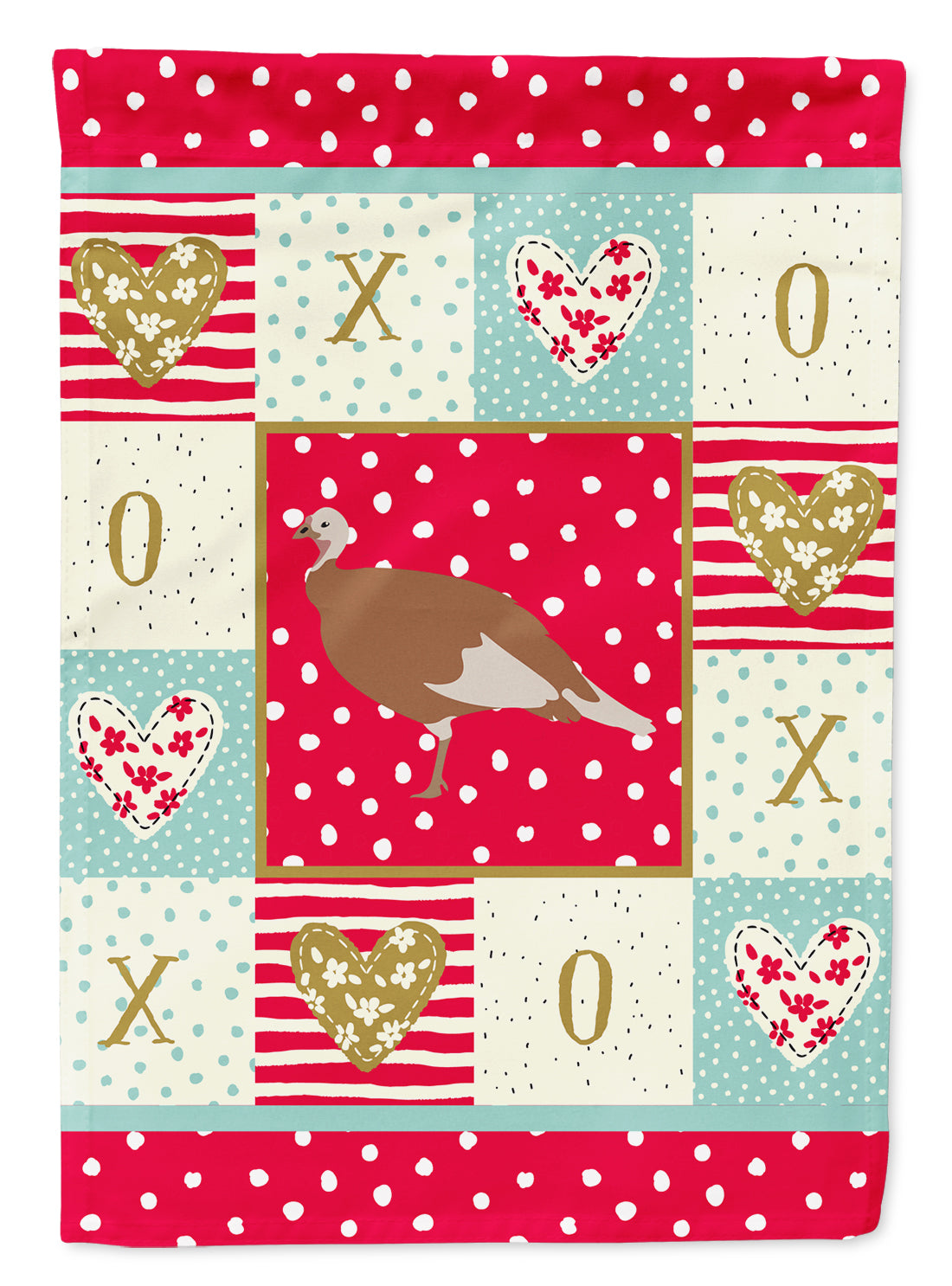 Jersey Buff Turkey Hen Love Flag Canvas House Size CK5411CHF  the-store.com.