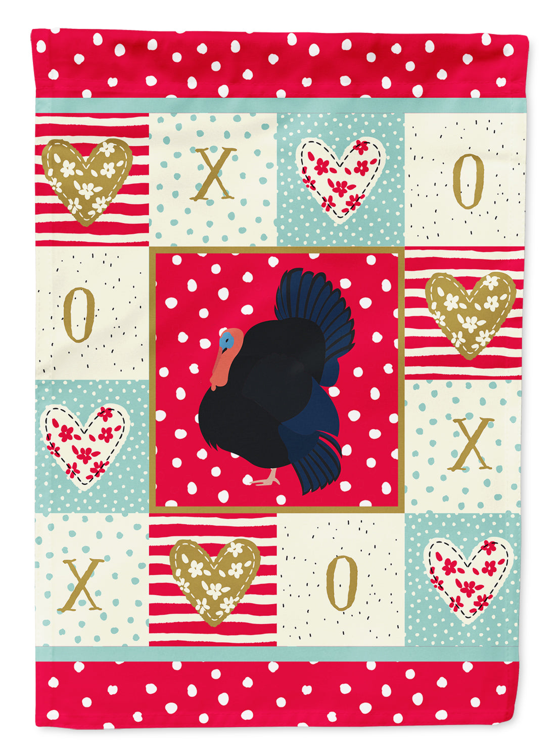 Norfolk Black Turkey Love Flag Canvas House Size CK5412CHF  the-store.com.