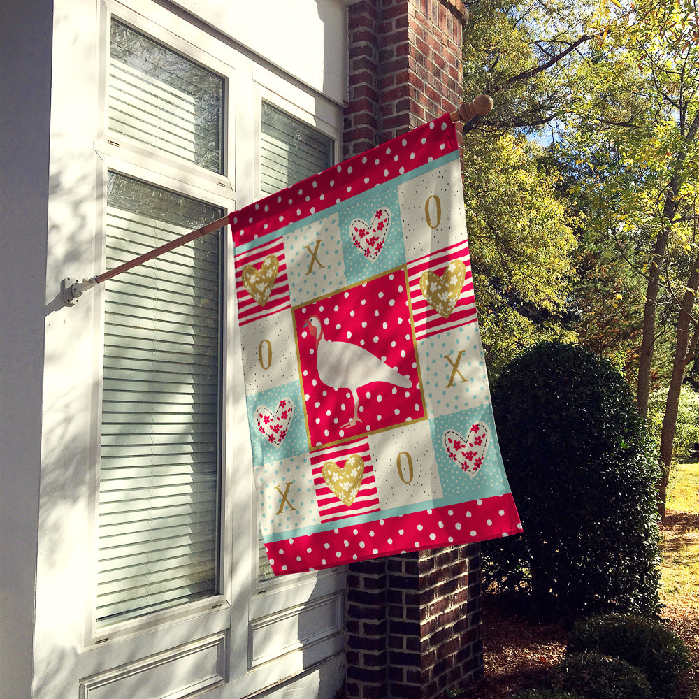 Beltsville Small White Turkey Hen Love Flag Canvas House Size CK5416CHF  the-store.com.