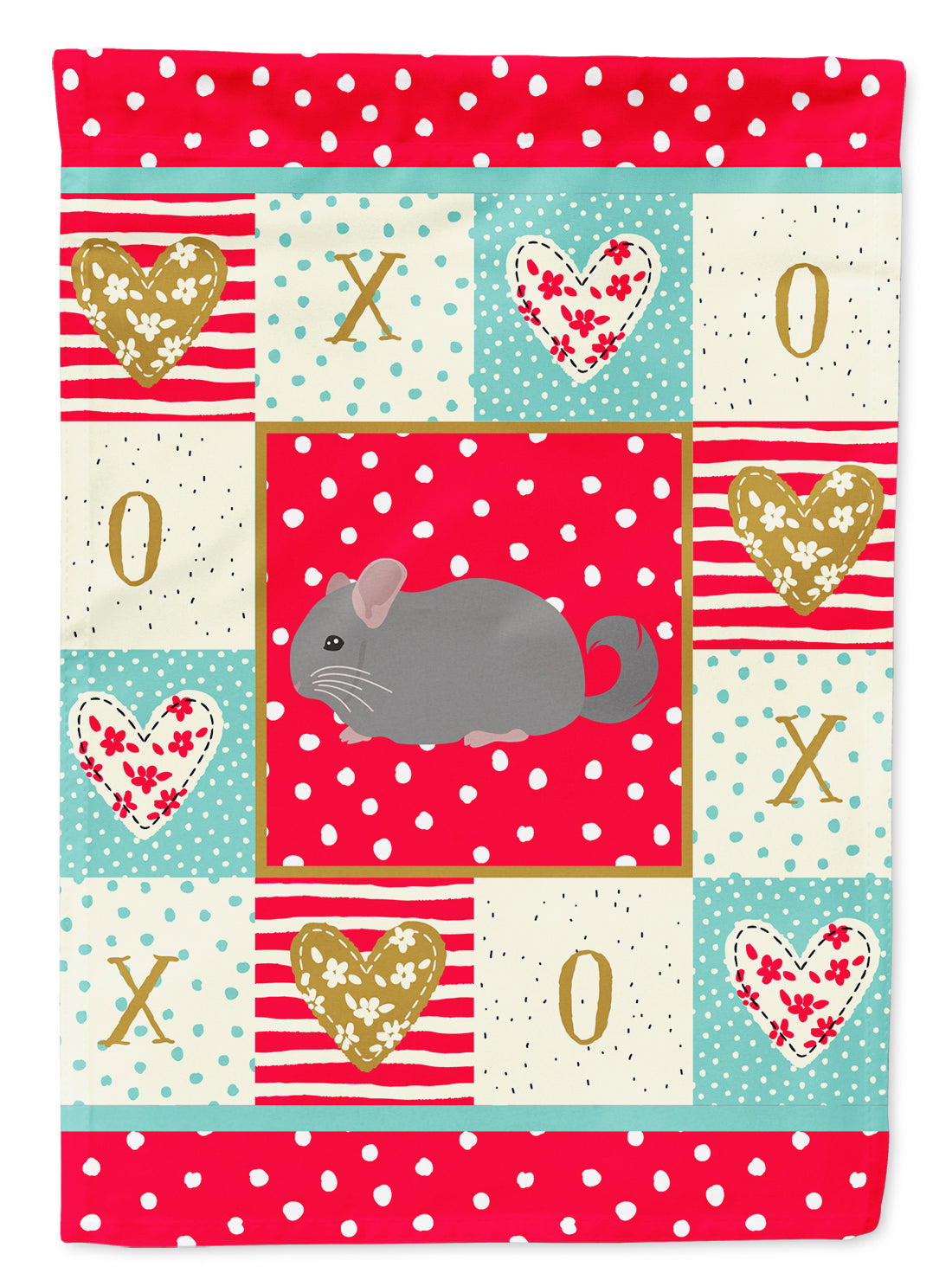 Agouti Chinchilla Love Flag Canvas House Size CK5418CHF  the-store.com.