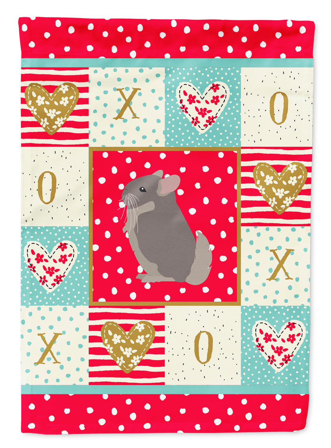 Beige Wellman Chinchilla Love Flag Canvas House Size CK5419CHF  the-store.com.