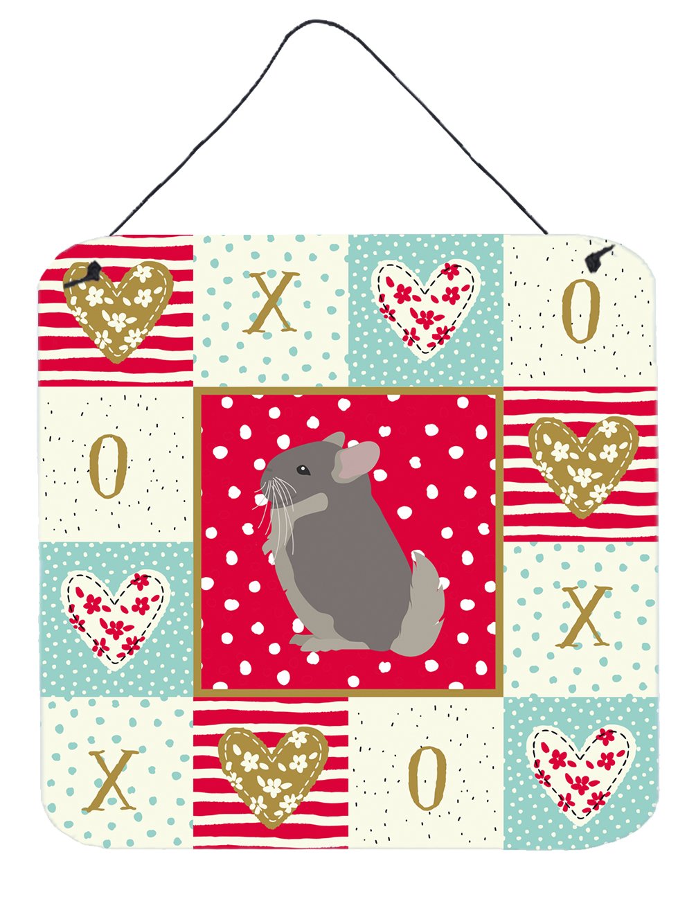 Beige Wellman Chinchilla Love Wall or Door Hanging Prints CK5419DS66 by Caroline&#39;s Treasures