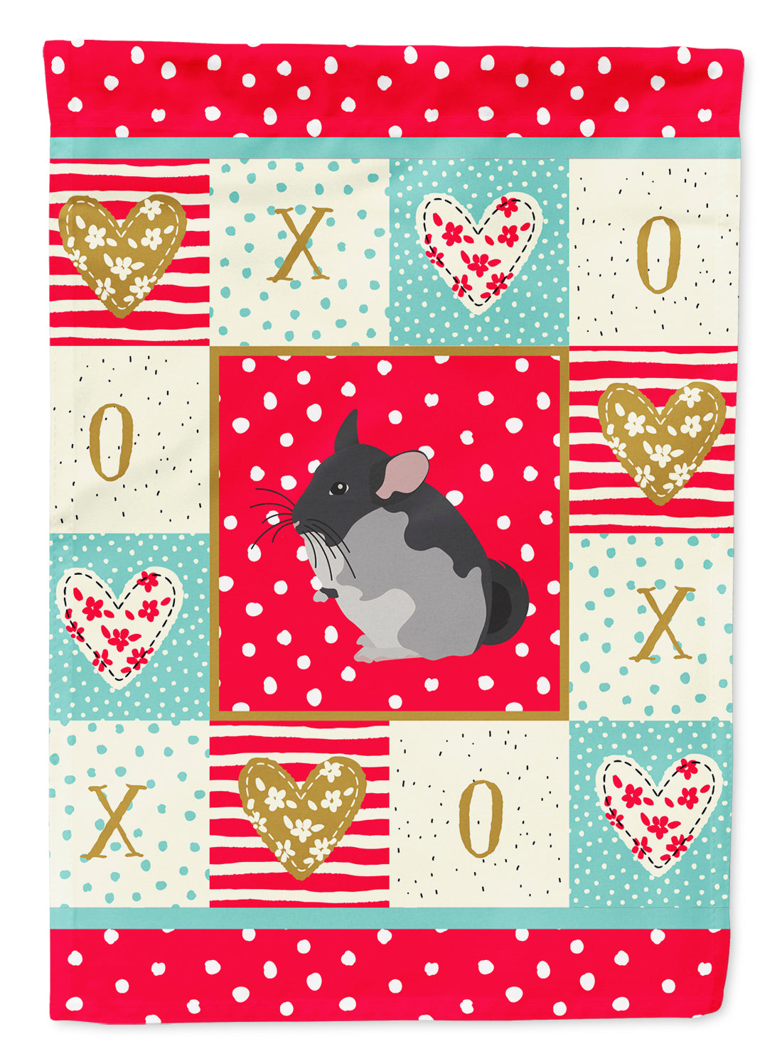 Black Velvet Chinchilla Love Flag Canvas House Size CK5420CHF  the-store.com.