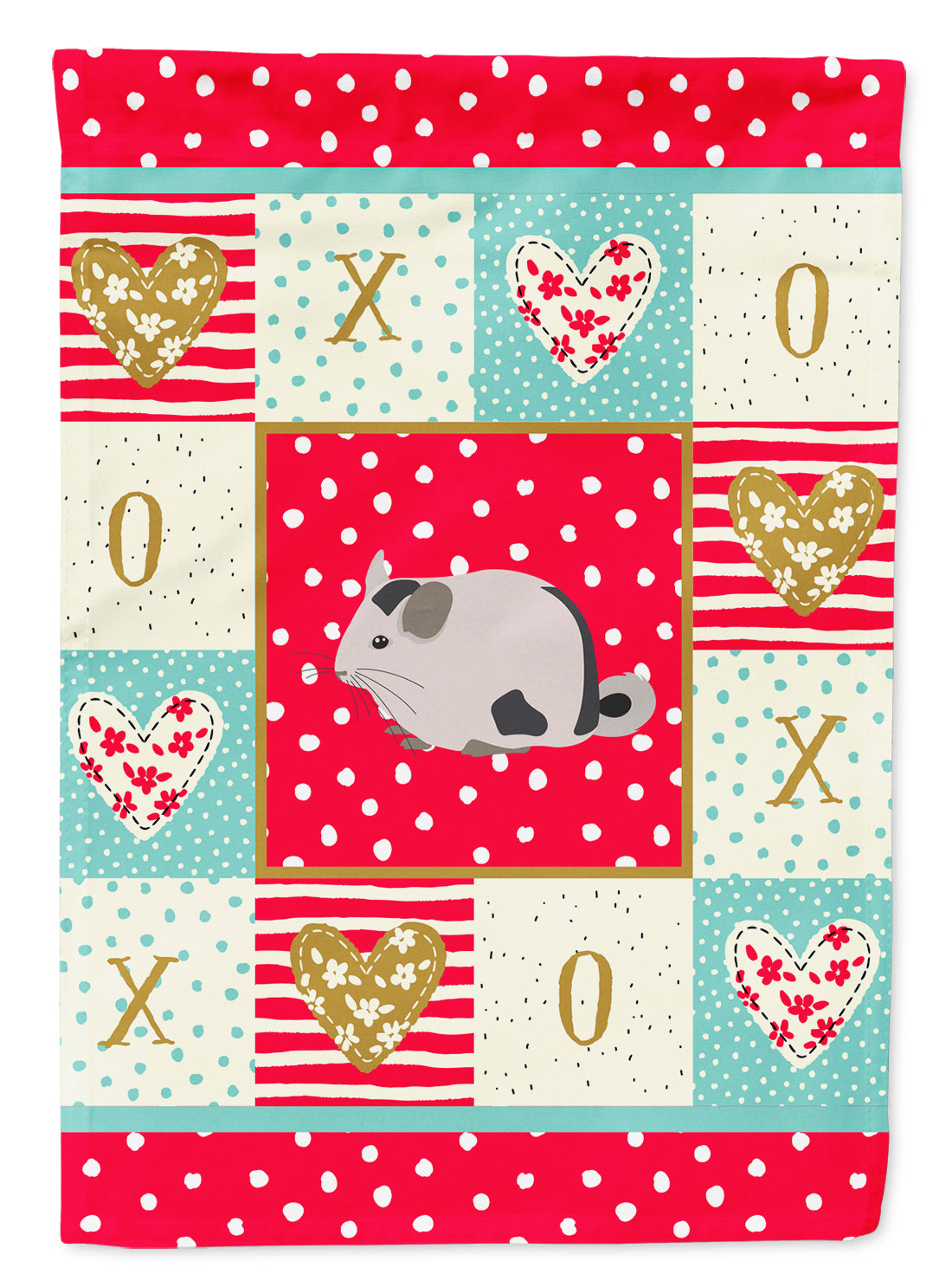 Mosaic Chinchilla Love Flag Garden Size CK5423GF  the-store.com.