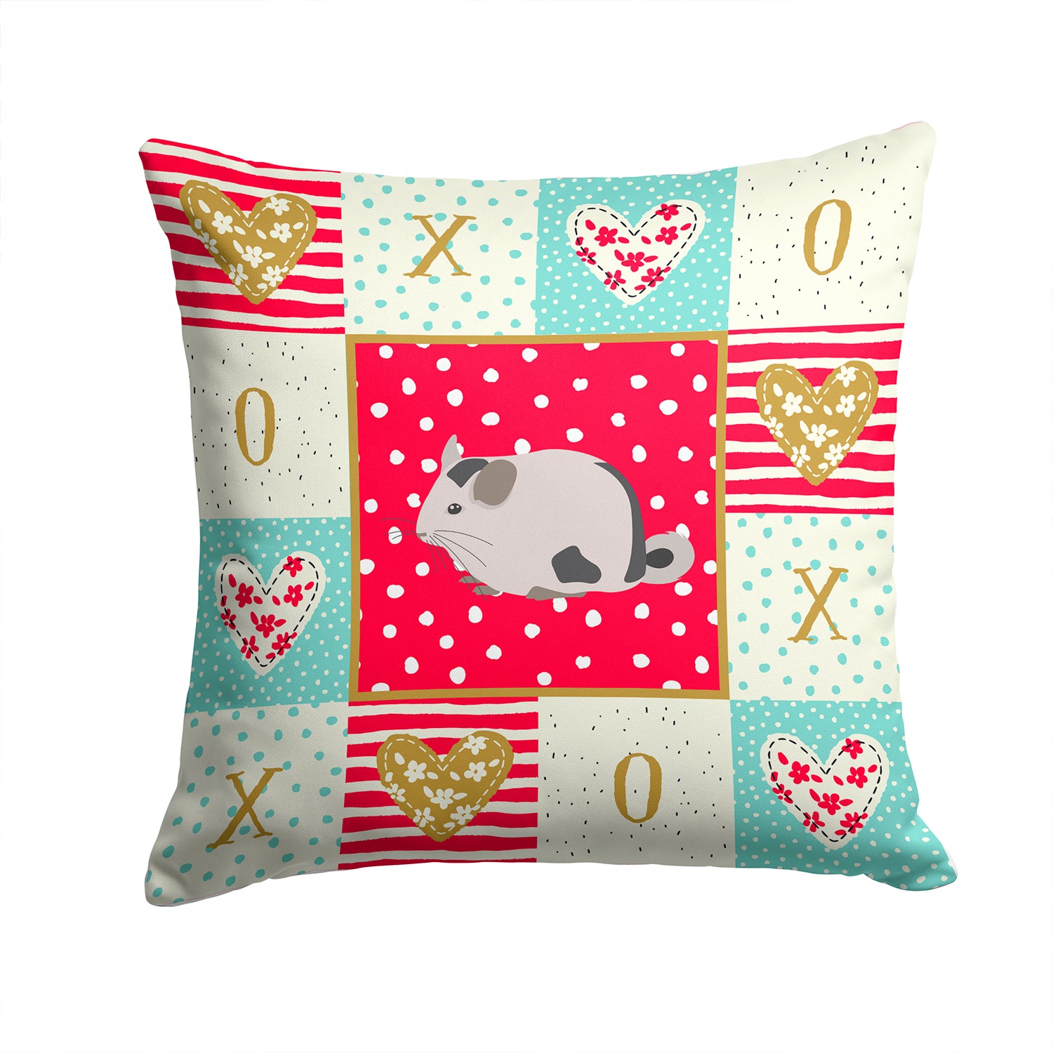 Mosaic Chinchilla Love Fabric Decorative Pillow CK5423PW1414 - the-store.com