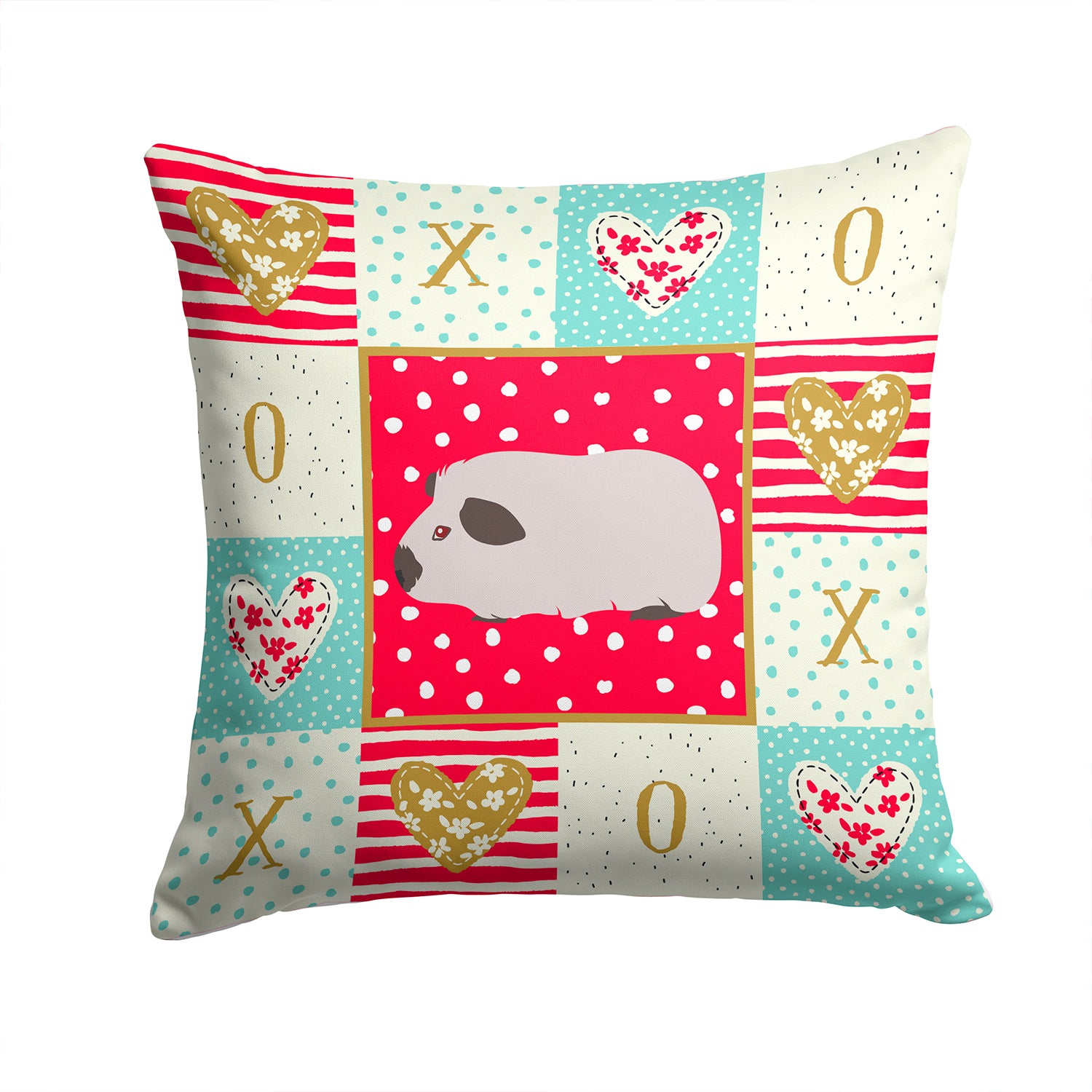 Himalayan Guinea Pig Love Fabric Decorative Pillow CK5429PW1414 - the-store.com