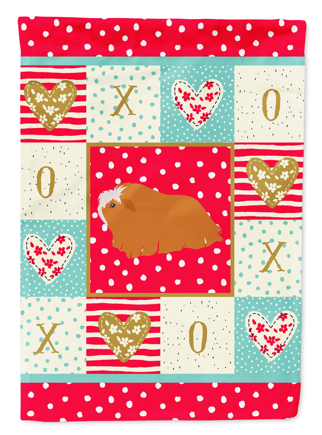 Peruvian Guinea Pig Love Flag Canvas House Size CK5431CHF  the-store.com.