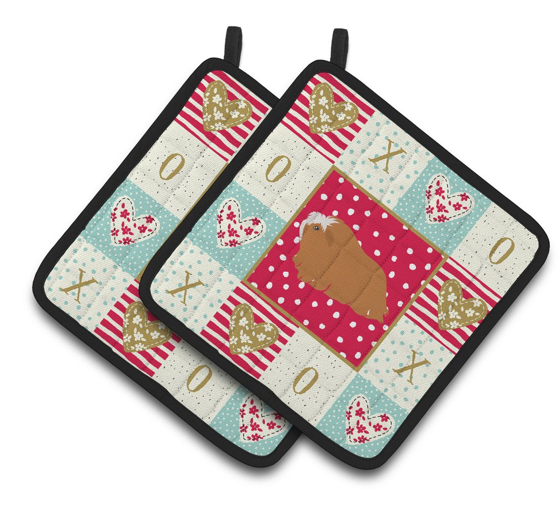 Peruvian Guinea Pig Love Pair of Pot Holders CK5431PTHD by Caroline's Treasures