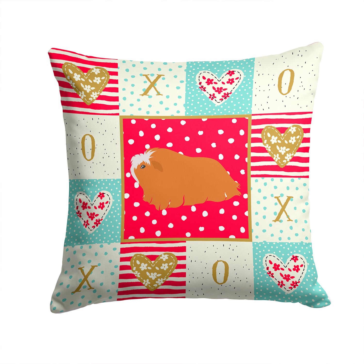 Peruvian Guinea Pig Love Fabric Decorative Pillow CK5431PW1414 - the-store.com