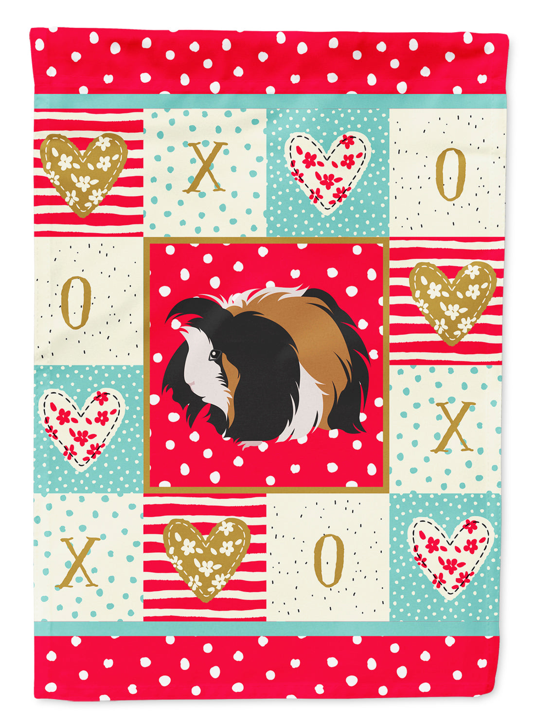 Sheba Guinea Pig Love Flag Canvas House Size CK5433CHF  the-store.com.