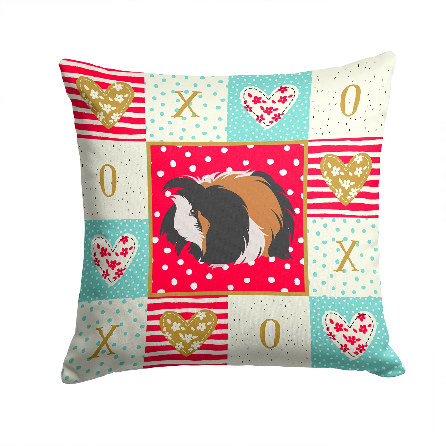 Sheba Guinea Pig Love Fabric Decorative Pillow CK5433PW1414 - the-store.com