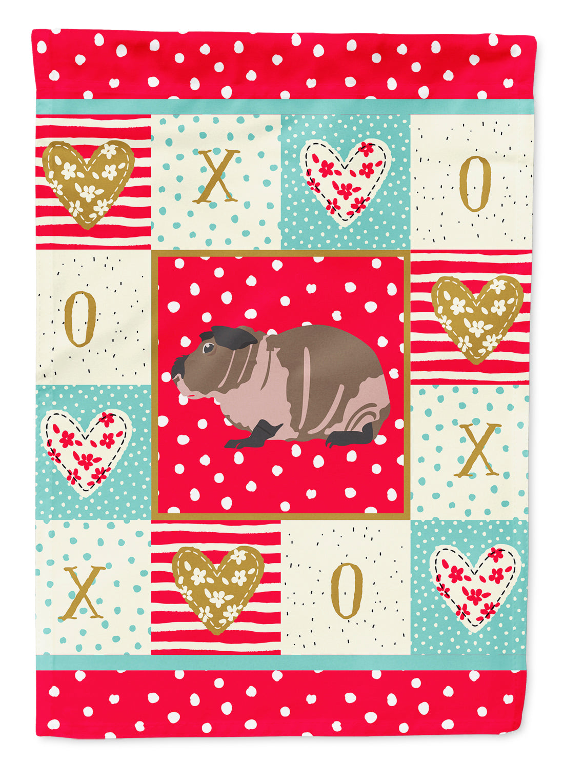 Skinny Guinea Pig Love Flag Canvas House Size CK5435CHF  the-store.com.