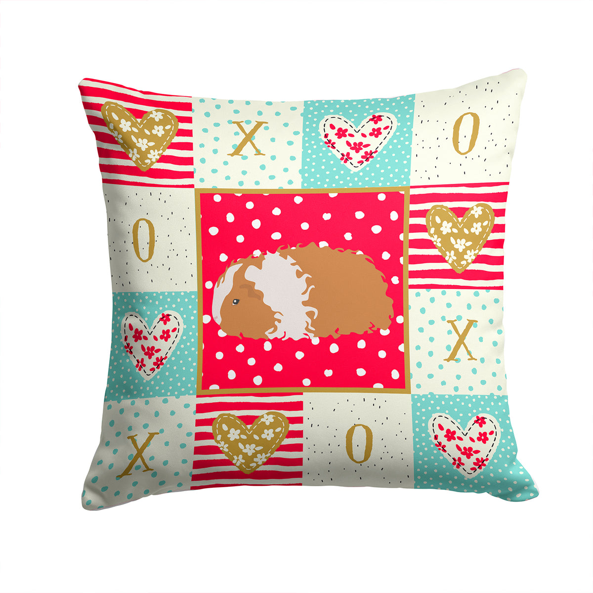 Texel Guinea Pig Love Fabric Decorative Pillow CK5437PW1414 - the-store.com