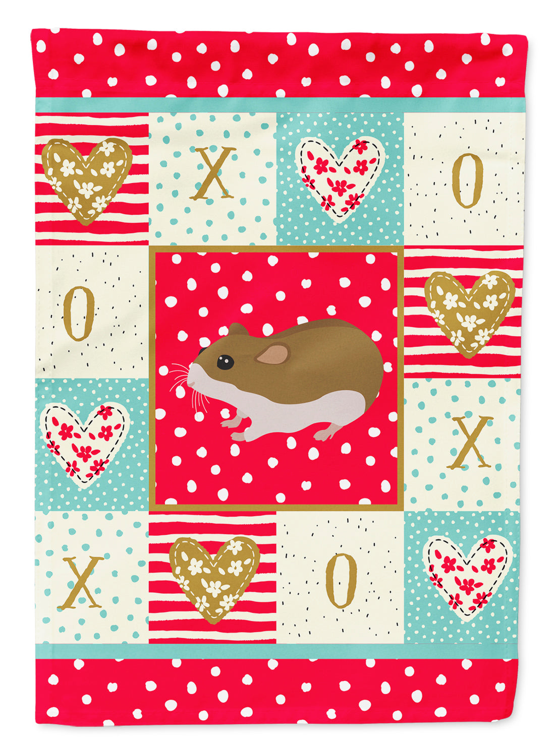 Chinese Hamster Love Flag Canvas House Size CK5438CHF  the-store.com.