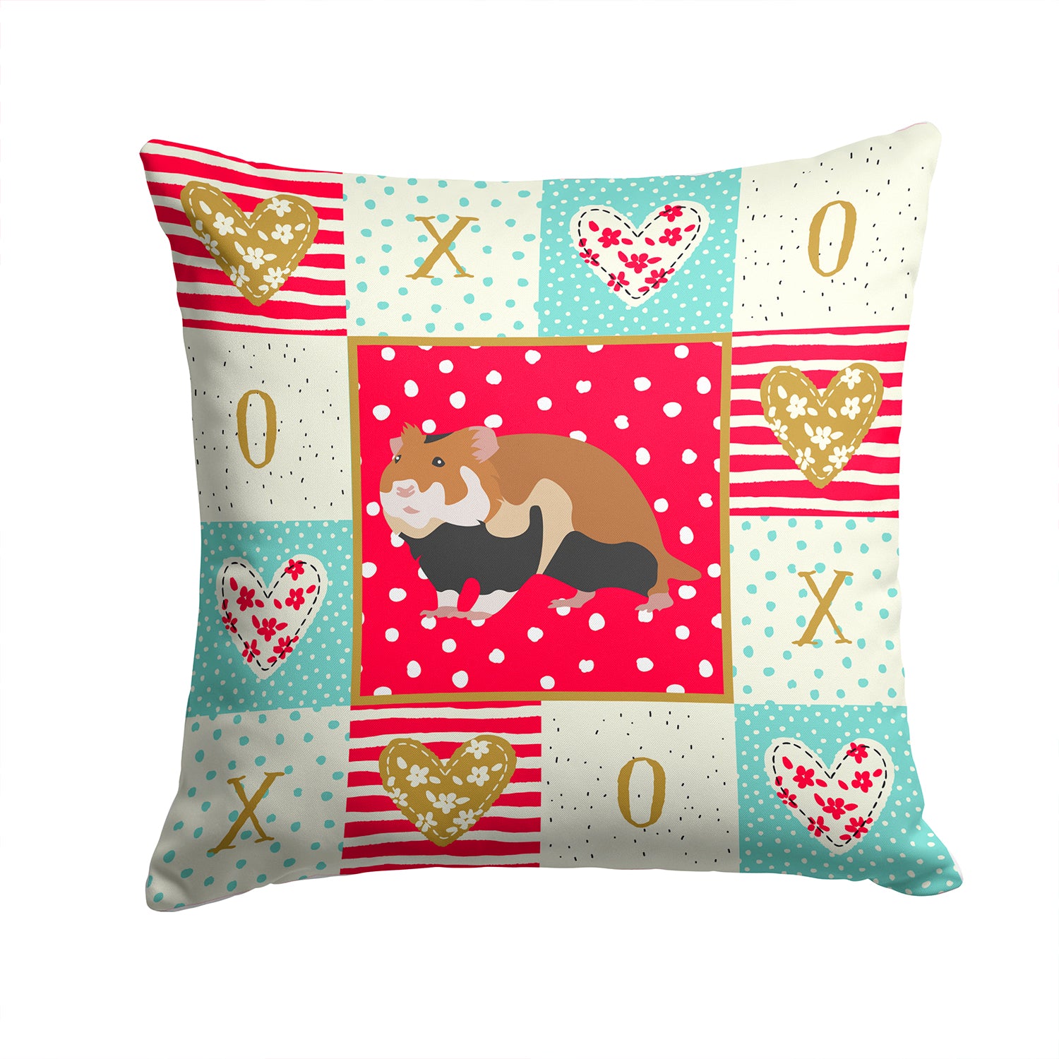 European Hamster Love Fabric Decorative Pillow CK5441PW1414 - the-store.com