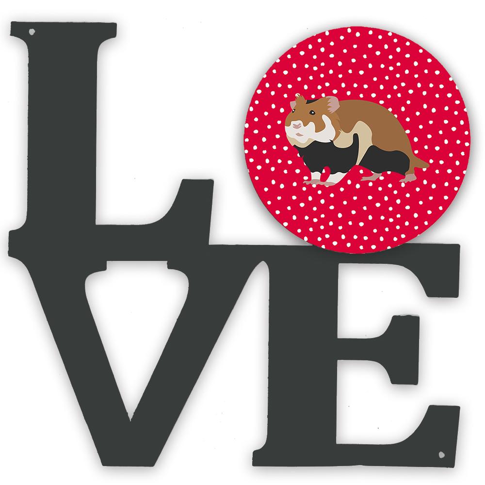 European Hamster Love Metal Wall Artwork LOVE CK5441WALV by Caroline's Treasures