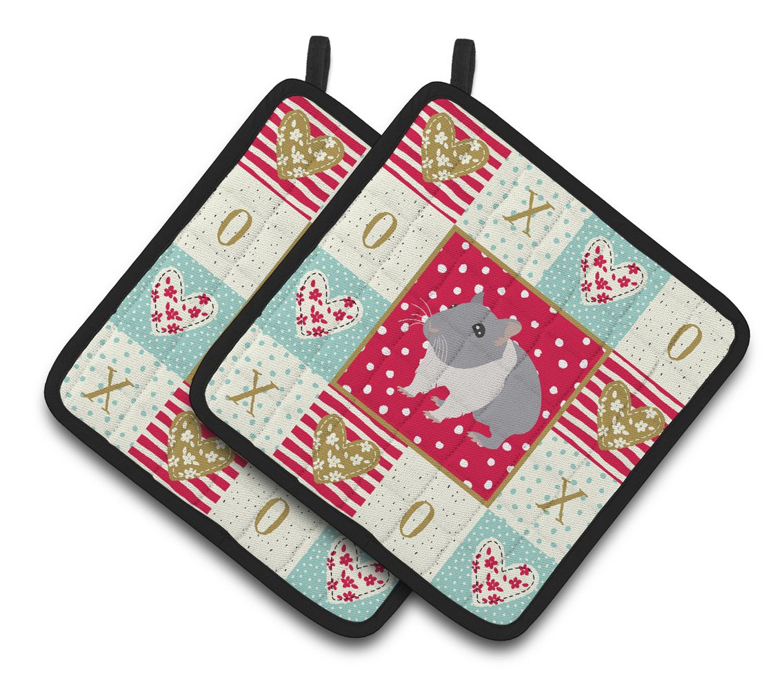 South African Hamster Love Pair of Pot Holders CK5442PTHD by Caroline's Treasures