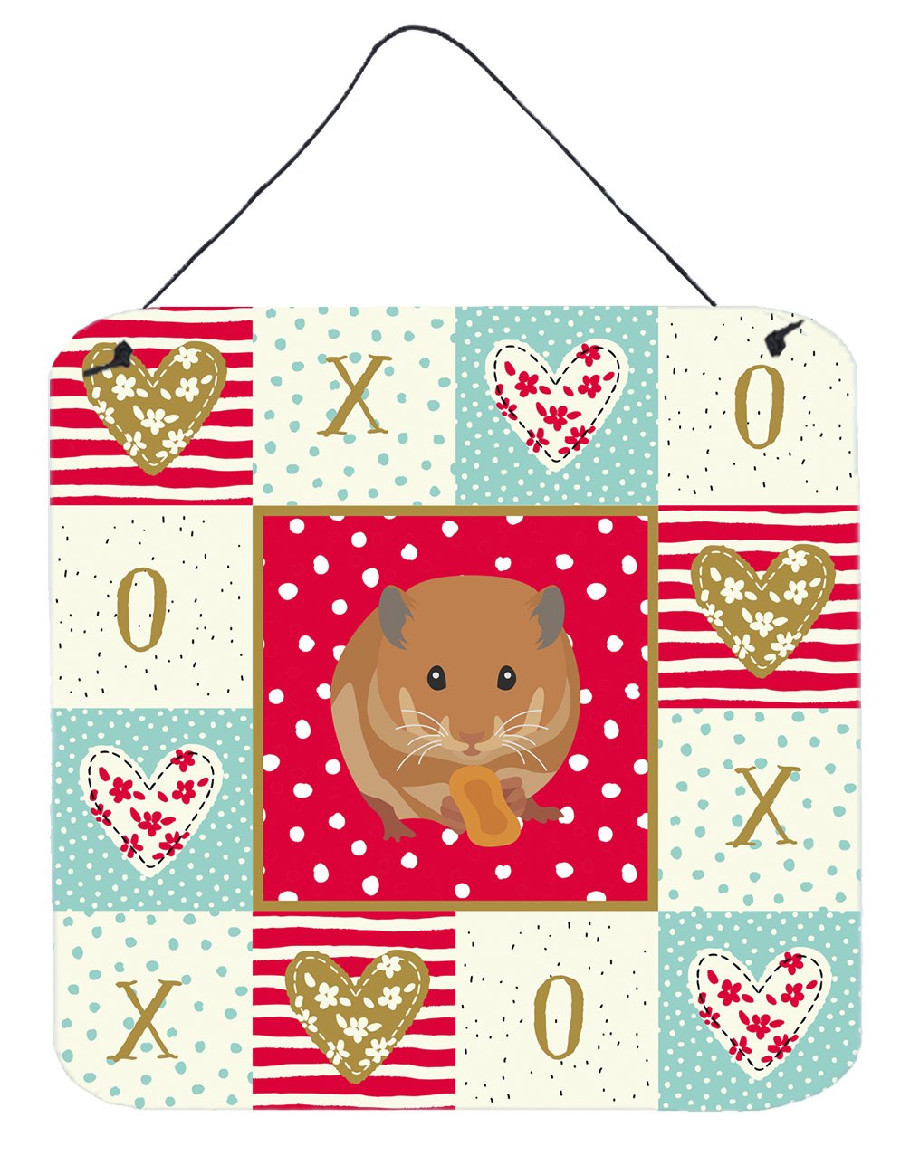 Teddy Bear Hamster Love Wall or Door Hanging Prints CK5444DS66 by Caroline's Treasures