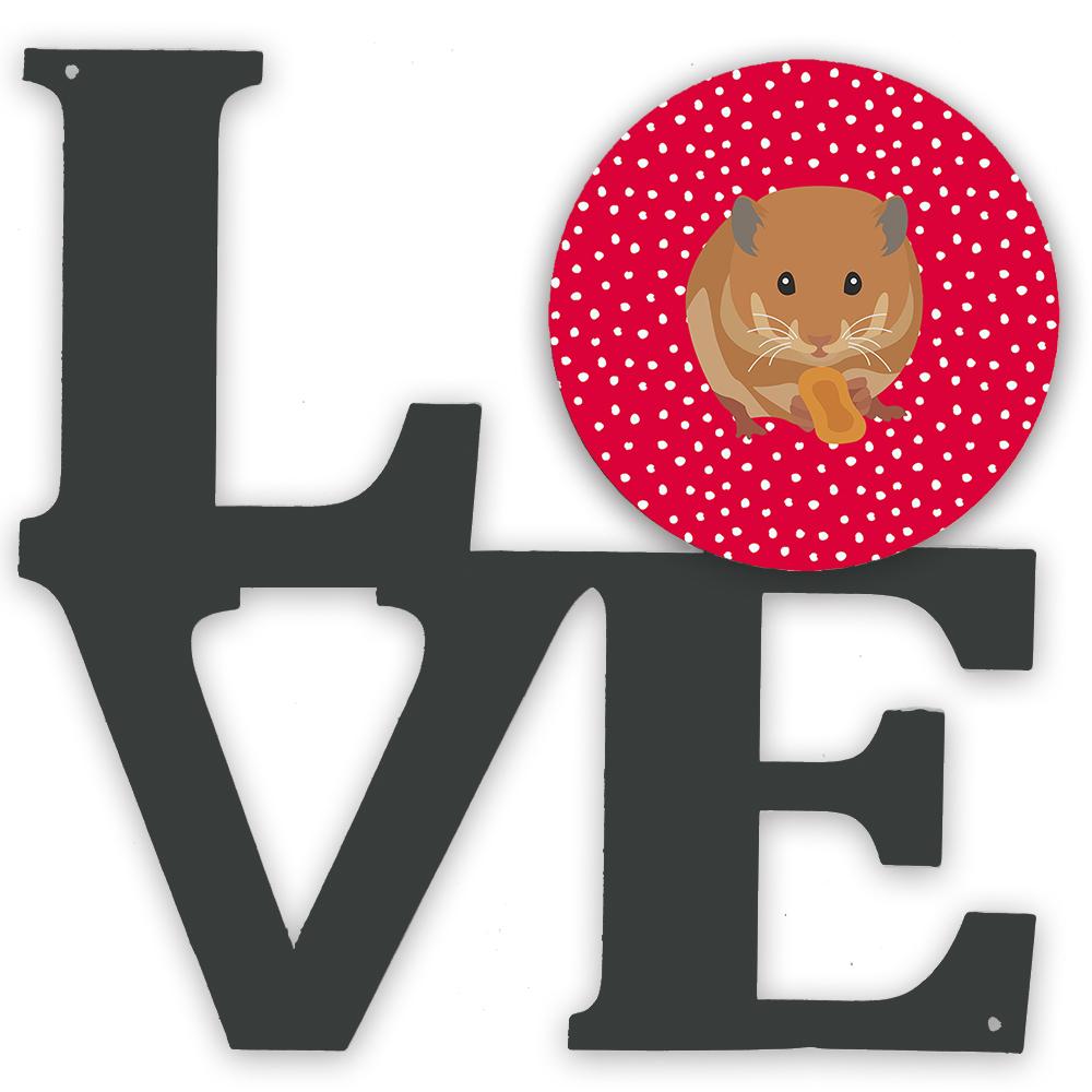 Teddy Bear Hamster Love Metal Wall Artwork LOVE CK5444WALV by Caroline's Treasures