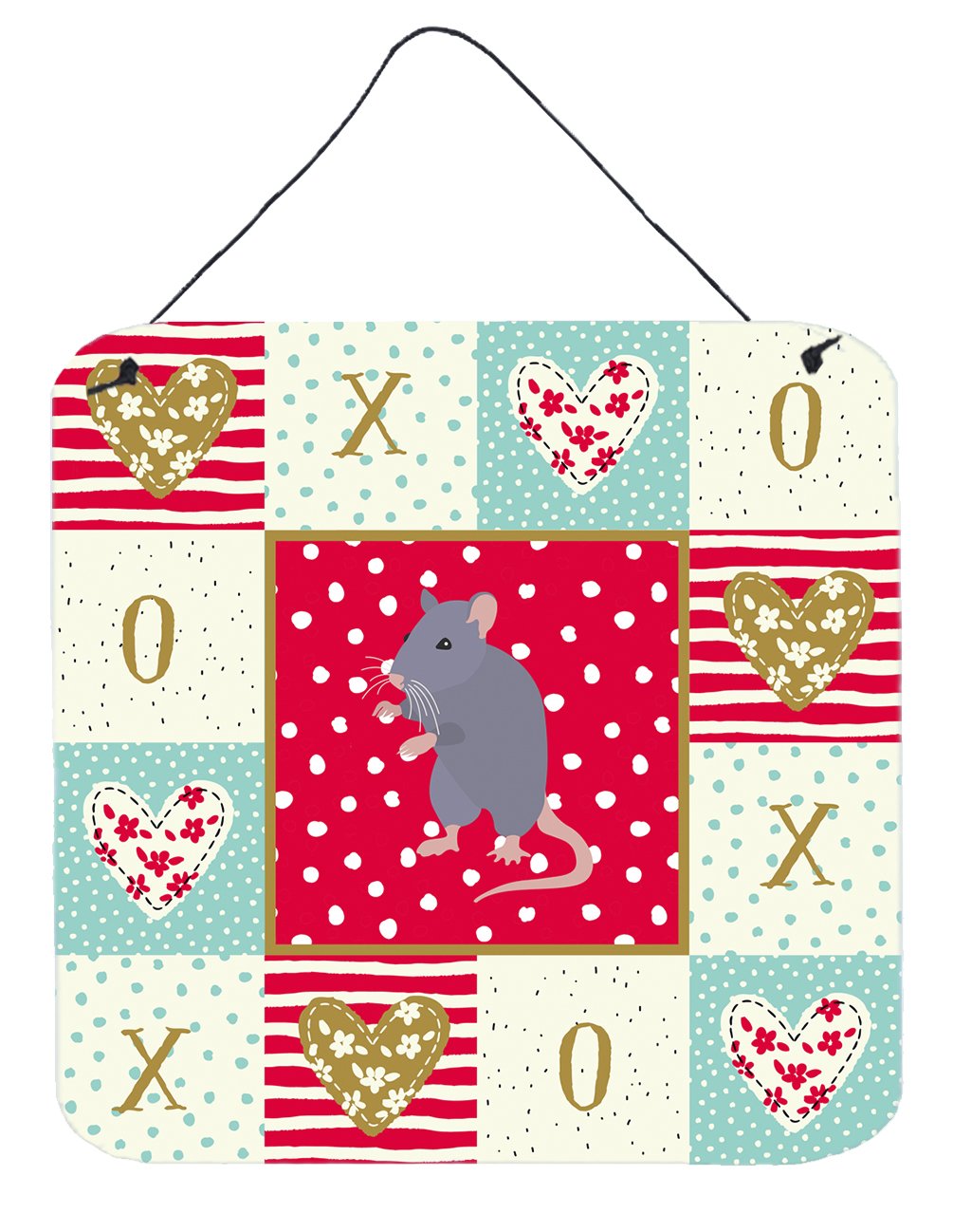 Blue Rat Love Wall or Door Hanging Prints CK5457DS66 by Caroline's Treasures