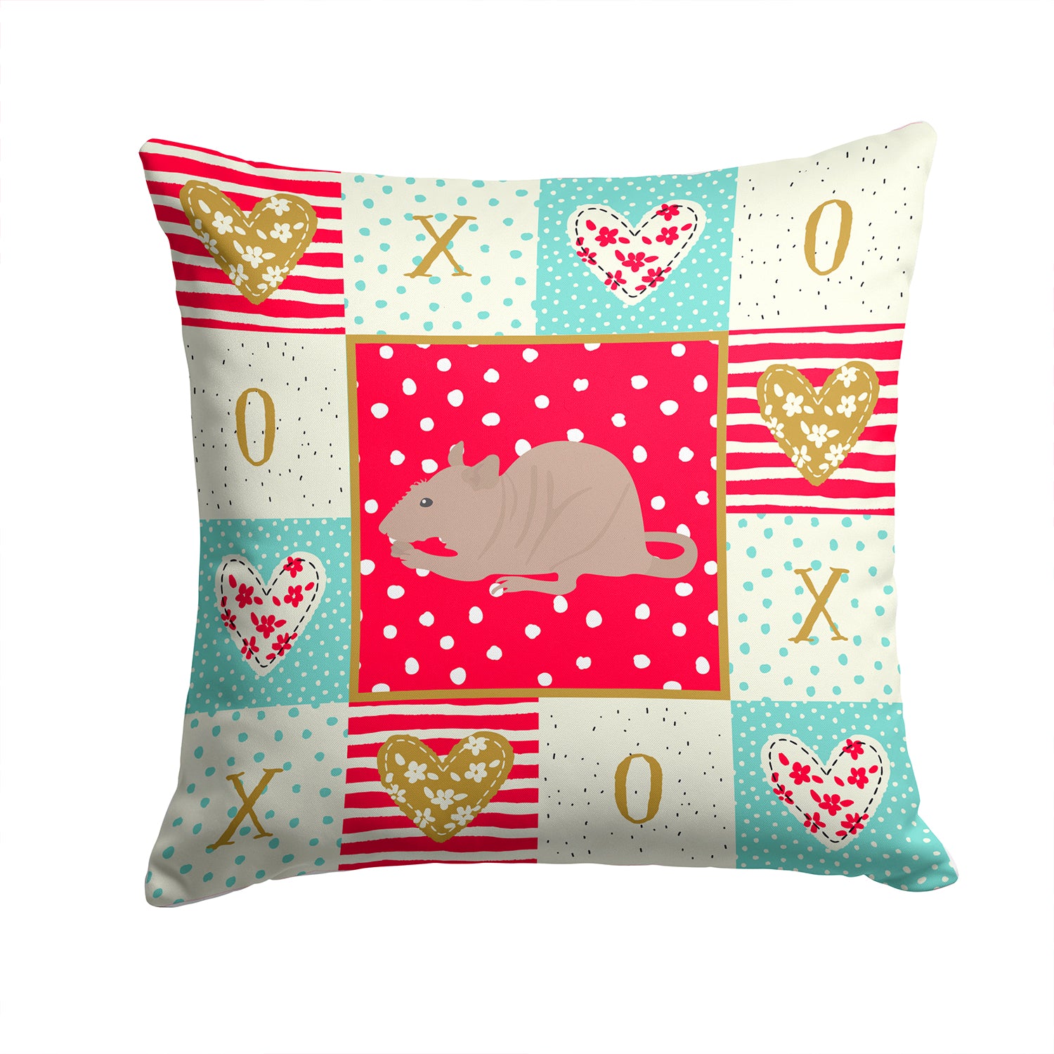 Fuzz Rat Love Fabric Decorative Pillow CK5460PW1414 - the-store.com