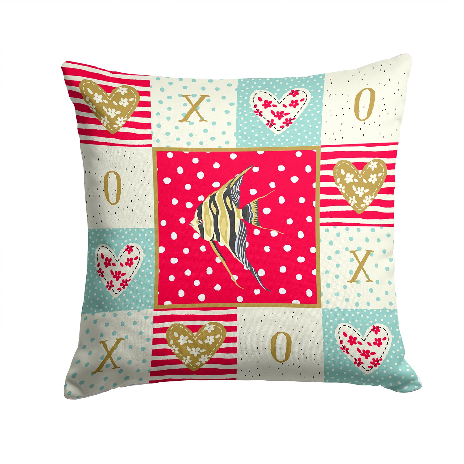 Angelfish Love Fabric Decorative Pillow CK5465PW1414 - the-store.com