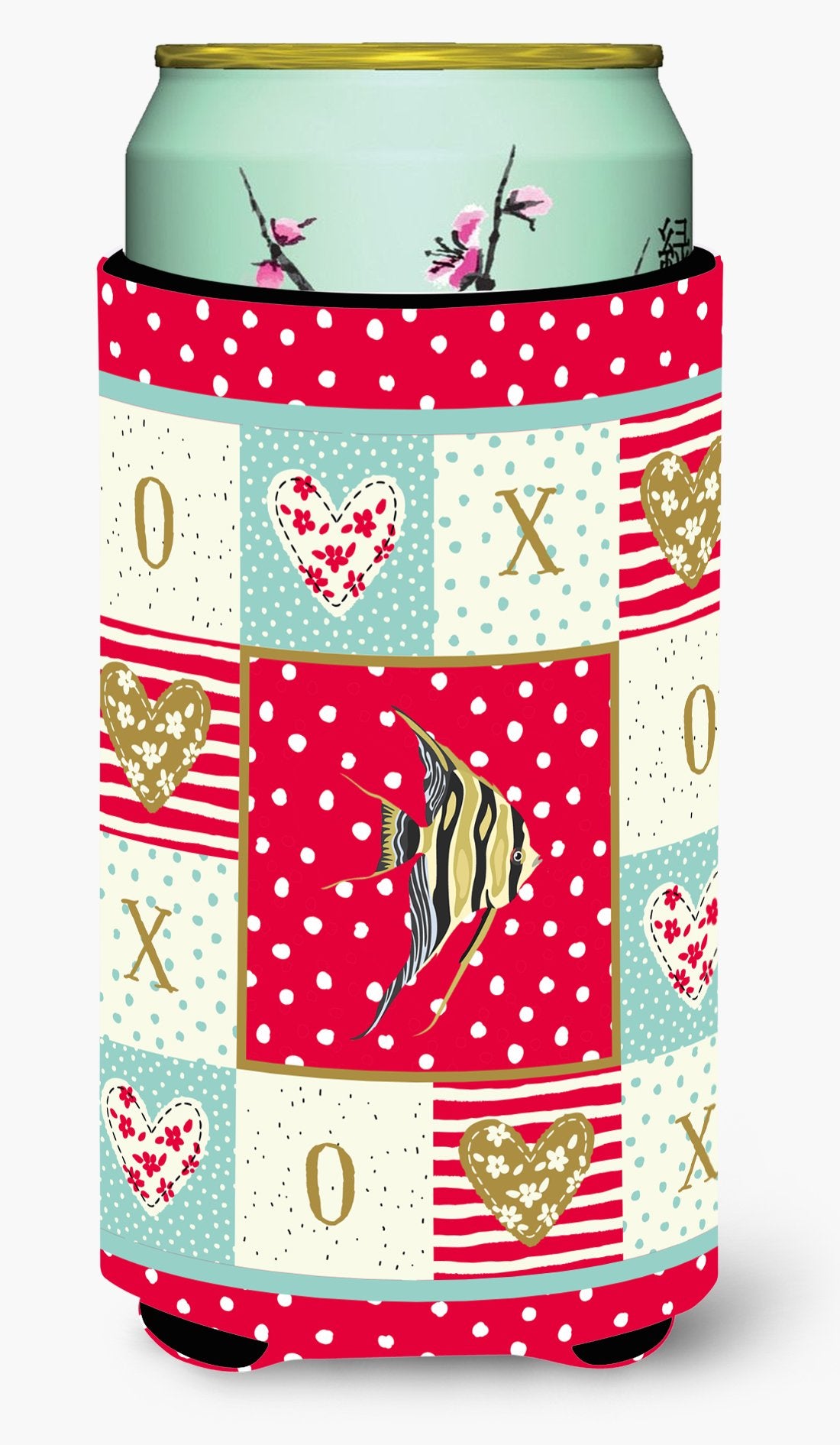 Angelfish Love Tall Boy Beverage Insulator Hugger CK5465TBC by Caroline's Treasures