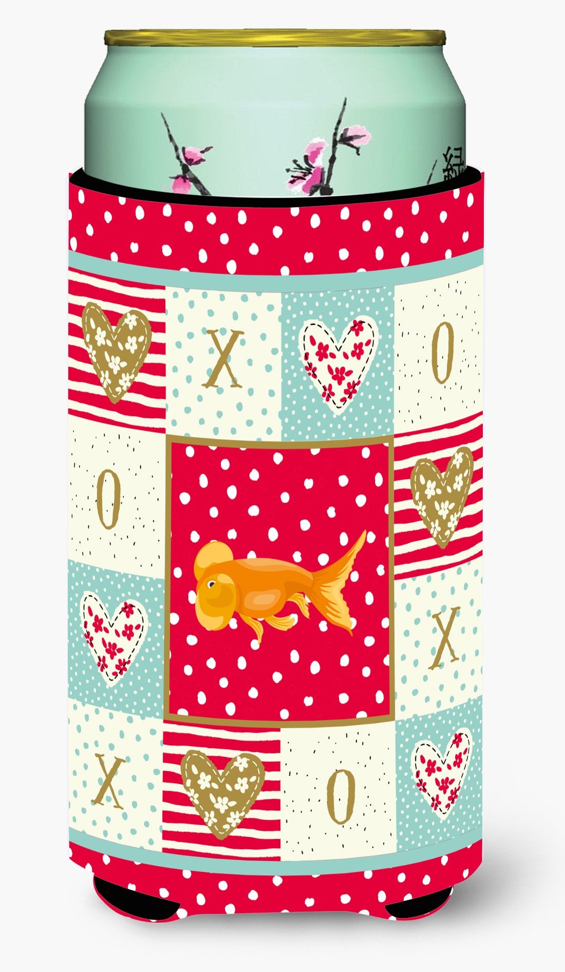 Bubble Eyed Goldfish Love Tall Boy Beverage Insulator Hugger CK5470TBC by Caroline's Treasures