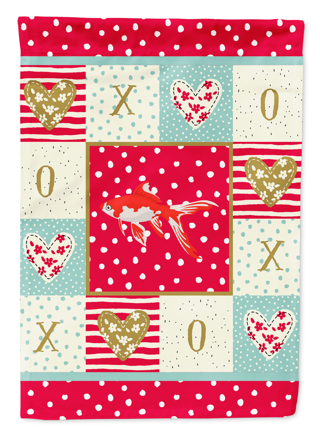 Comet Goldfish Love Flag Garden Size CK5472GF  the-store.com.