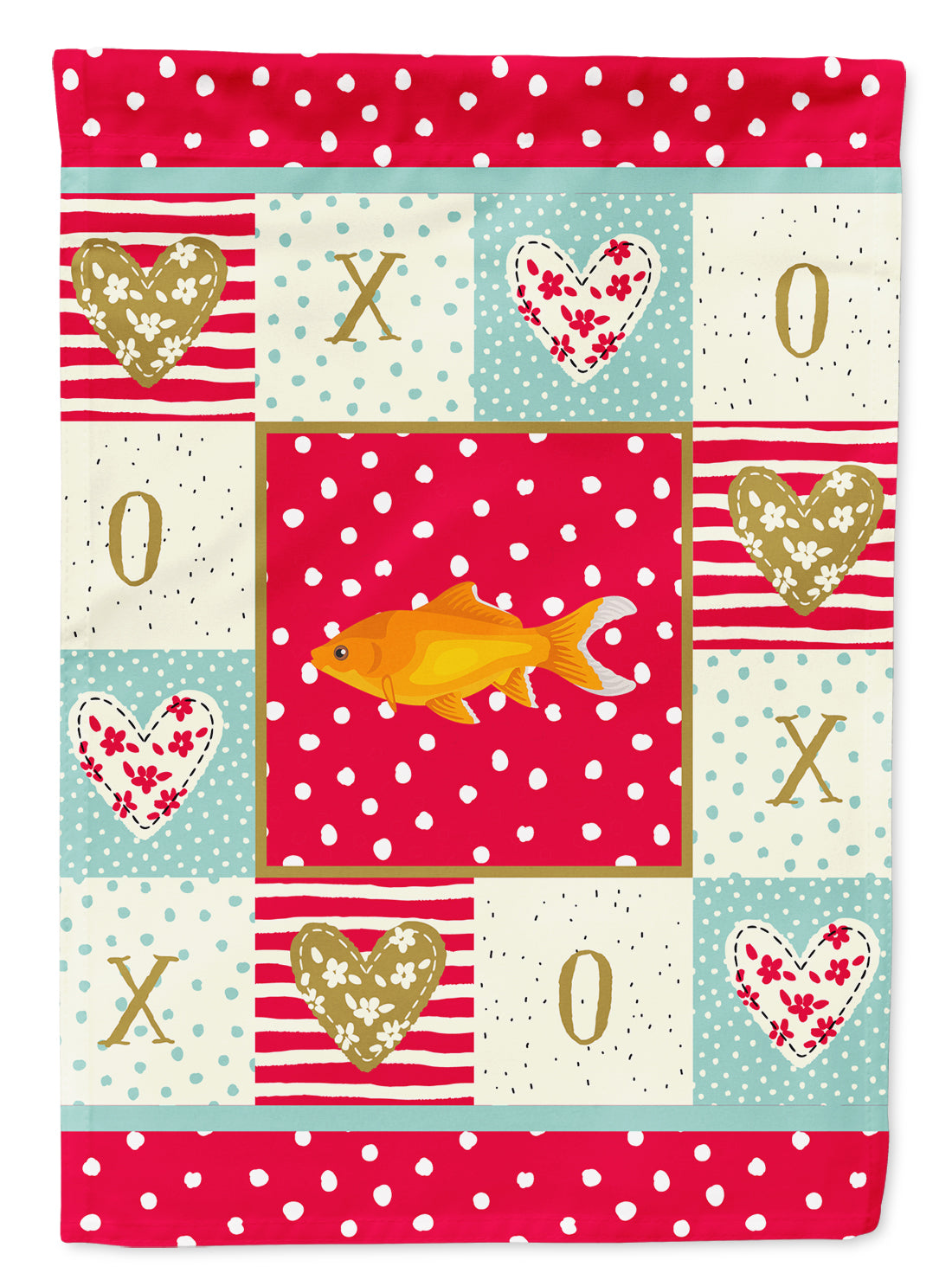 Goldfish Common Love Flag Garden Size CK5473GF  the-store.com.