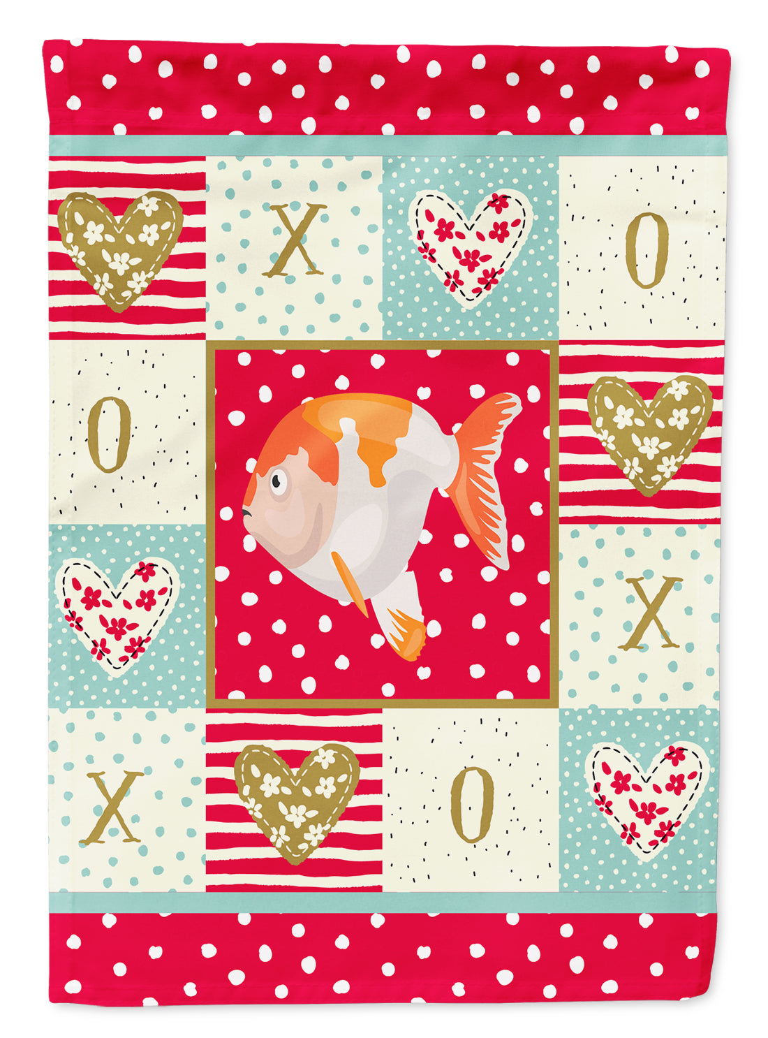 Lionhead Goldfish Love Flag Canvas House Size CK5474CHF  the-store.com.