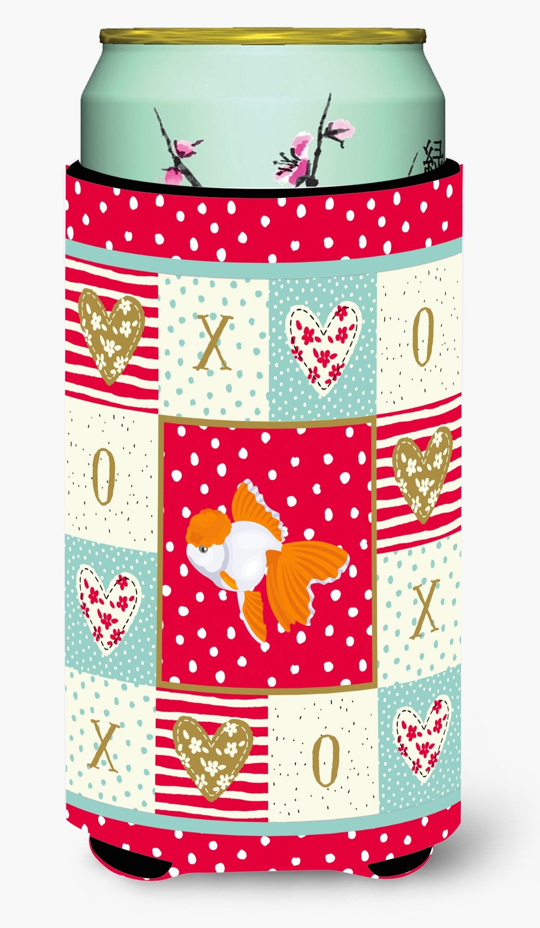 Oranda Red Cap Goldfish Love Tall Boy Beverage Insulator Hugger CK5475TBC by Caroline&#39;s Treasures