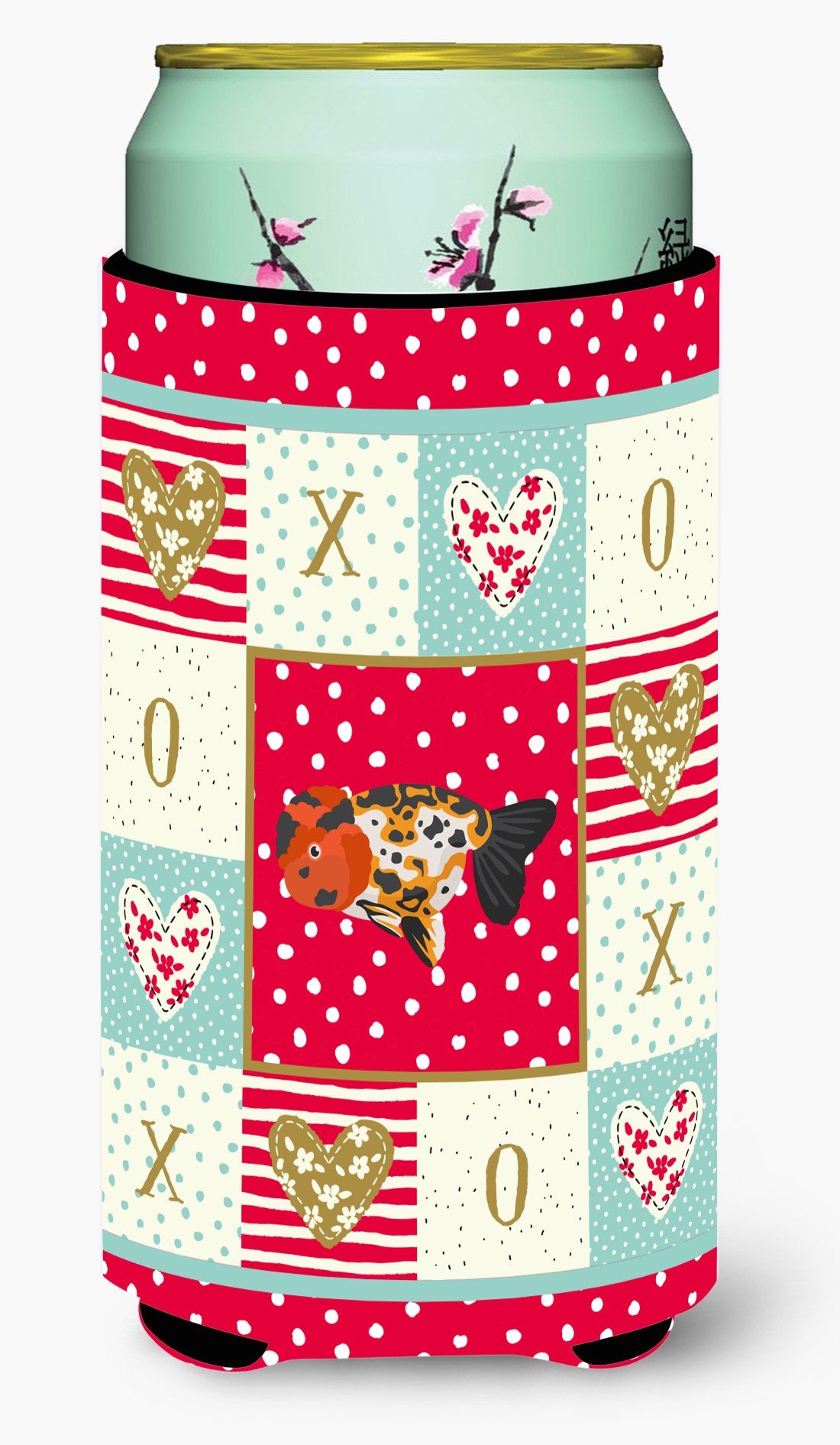 Ranchu Goldfish Love Tall Boy Beverage Insulator Hugger CK5476TBC by Caroline's Treasures