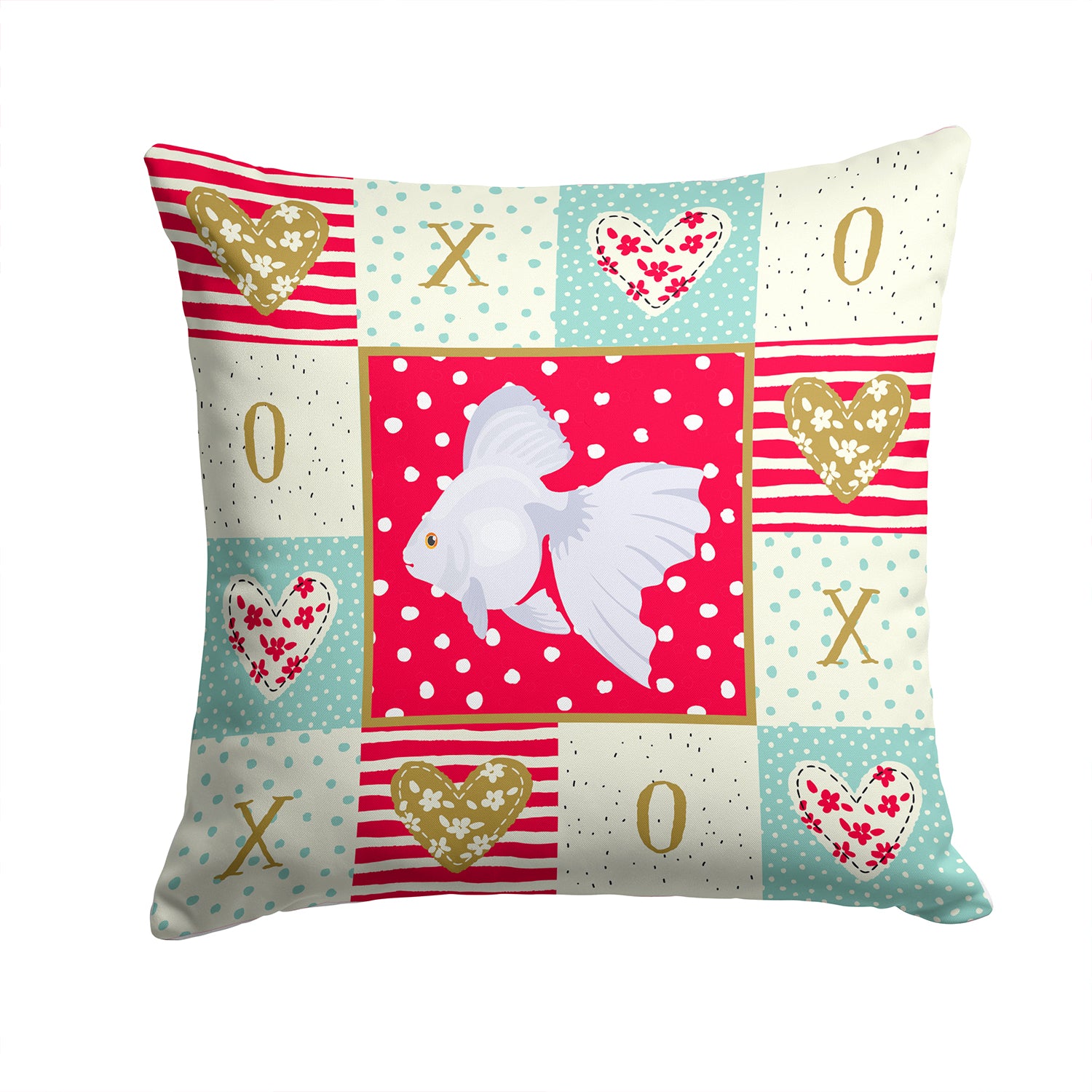 Ryukin Goldfish Love Fabric Decorative Pillow CK5477PW1414 - the-store.com