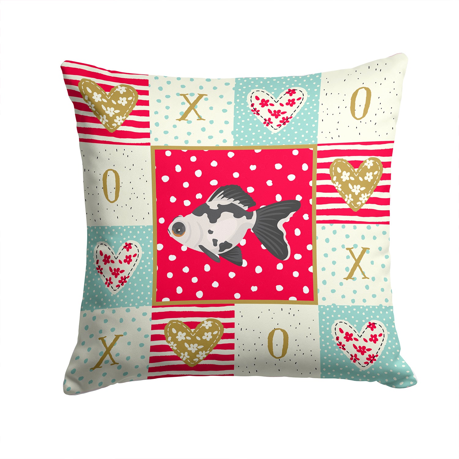 Telescope Eye Goldfish Love Fabric Decorative Pillow CK5480PW1414 - the-store.com