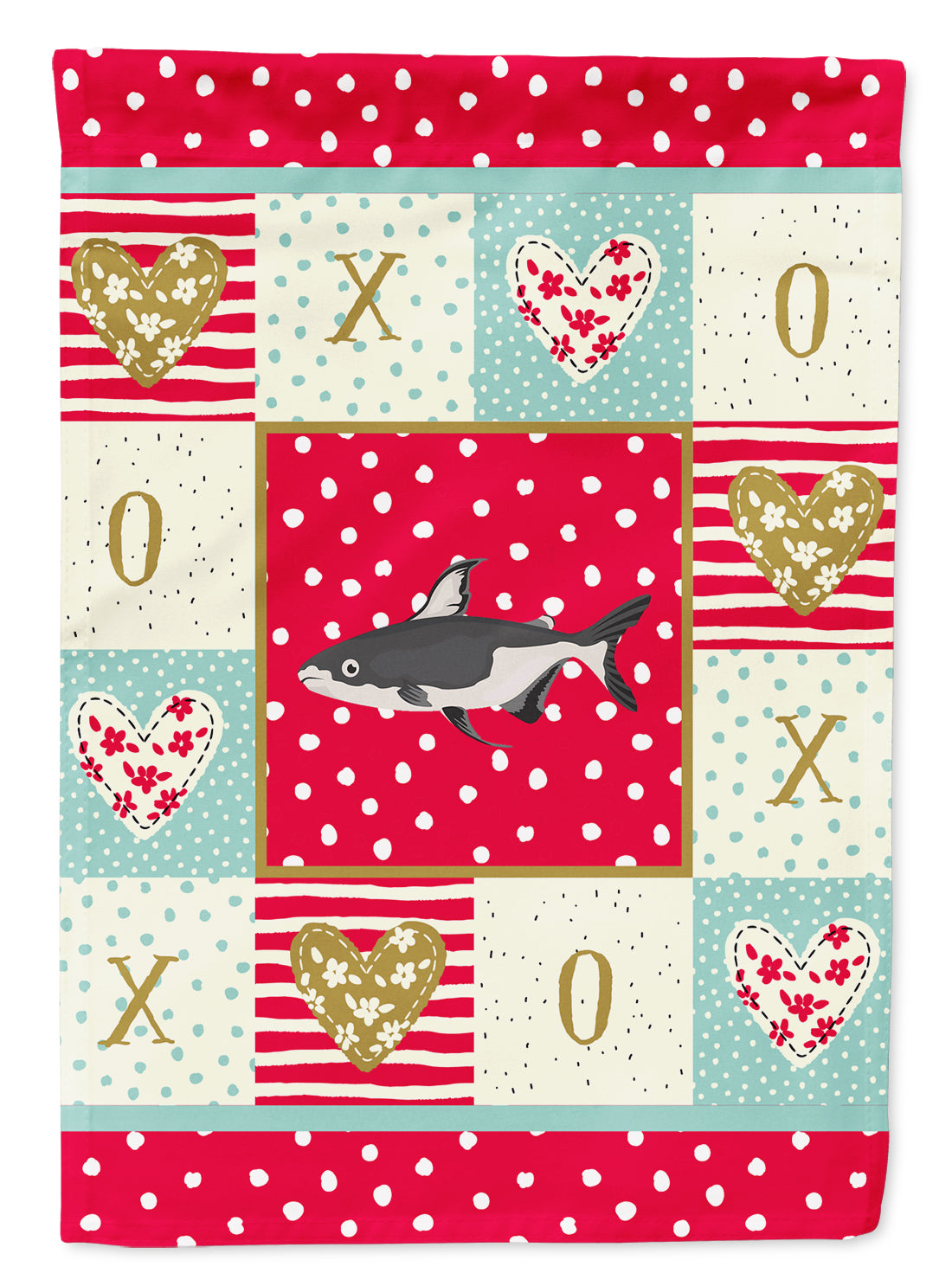 Iridescent Shark Love Flag Garden Size CK5482GF  the-store.com.