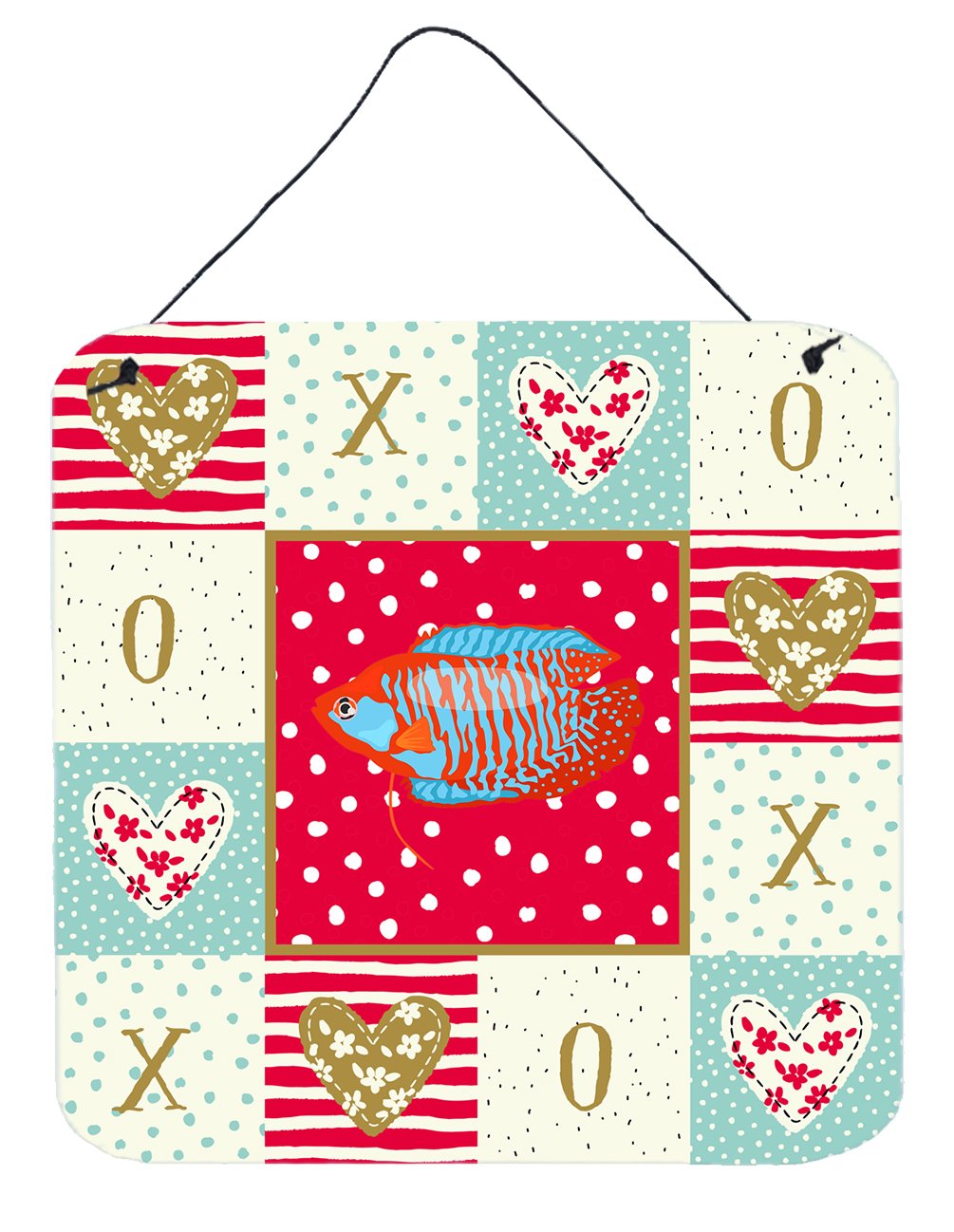 Dwarf Gourami Love Wall or Door Hanging Prints CK5485DS66 by Caroline's Treasures