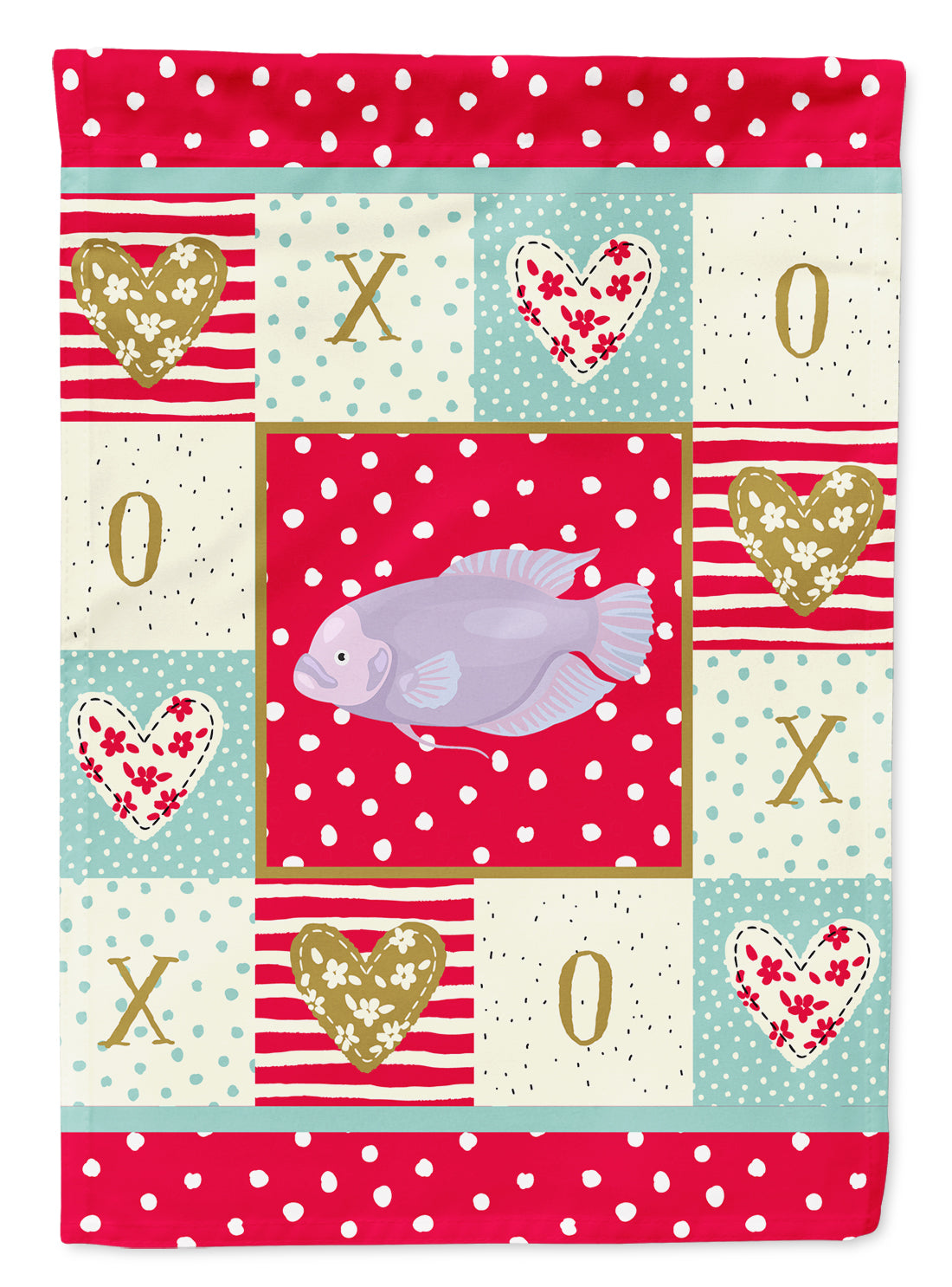 Giant Gourami Love Flag Canvas House Size CK5487CHF  the-store.com.