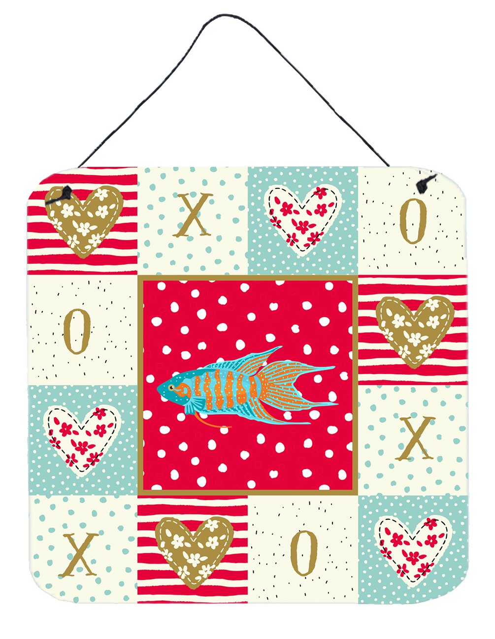 Paradise Fish Love Wall or Door Hanging Prints CK5491DS66 by Caroline&#39;s Treasures