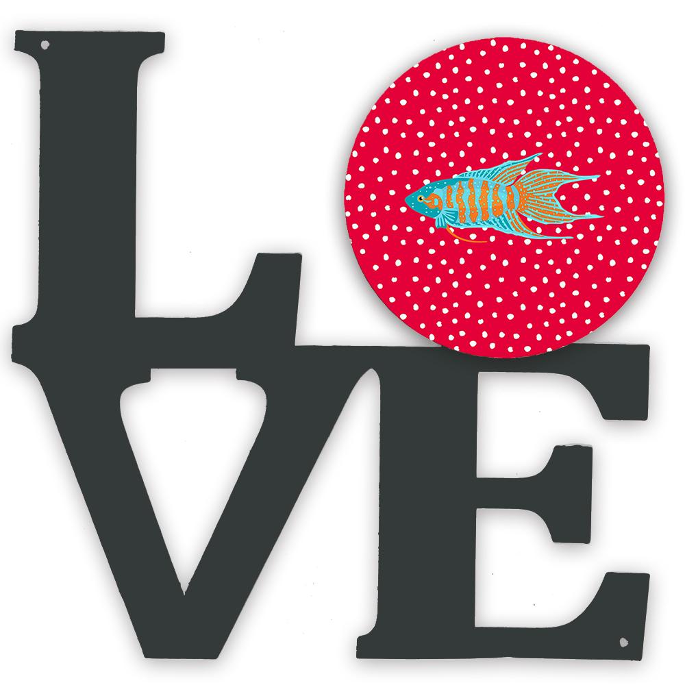 Paradise Fish Love Metal Wall Artwork LOVE CK5491WALV by Caroline's Treasures