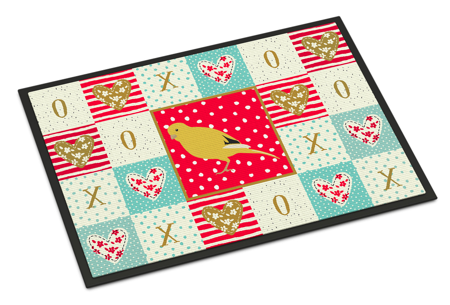 Border Canary Love Indoor or Outdoor Mat 18x27 CK5501MAT - the-store.com