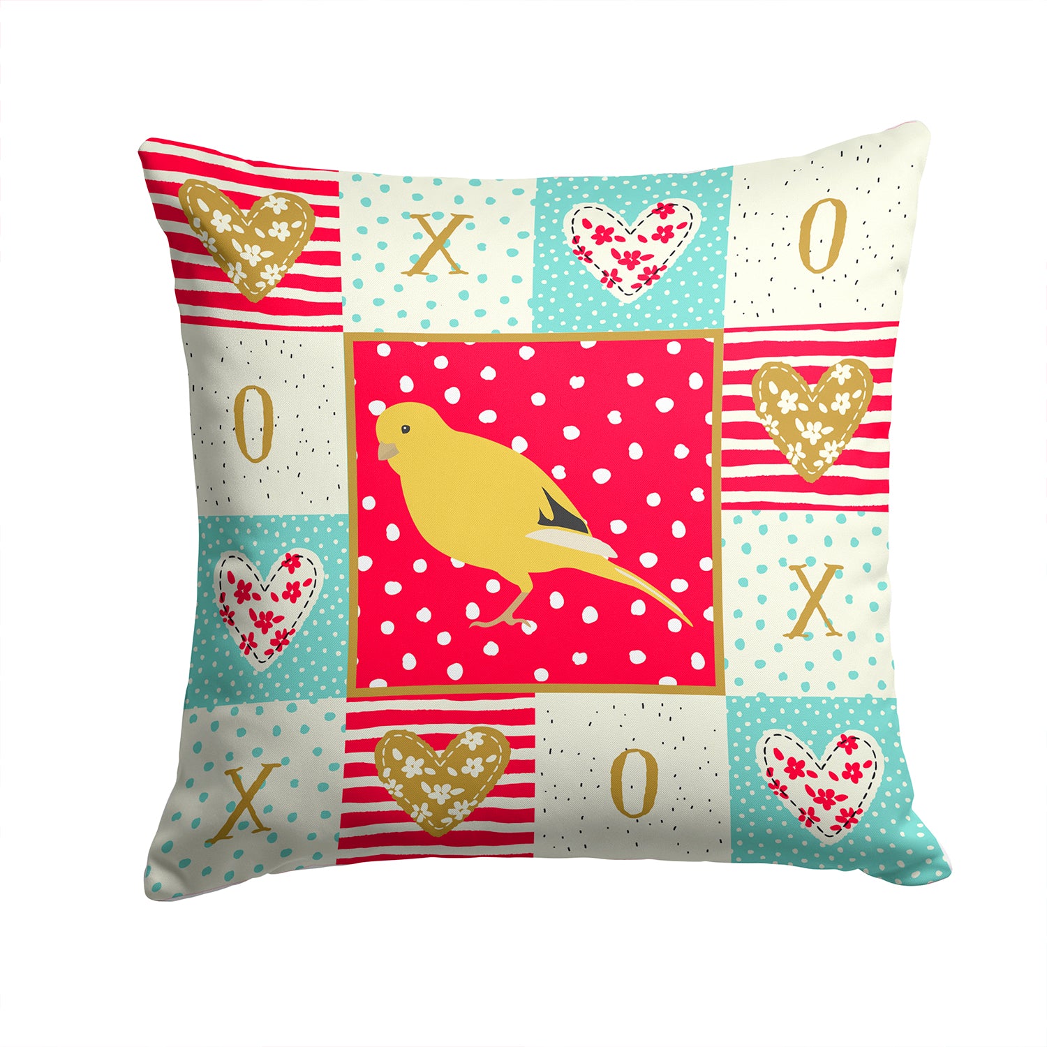 Border Canary Love Fabric Decorative Pillow CK5501PW1414 - the-store.com